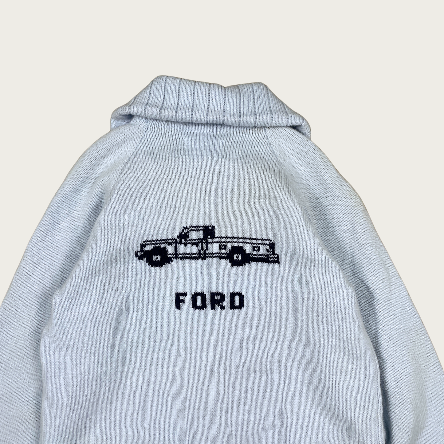 (S/M) Custom Vintage "Jenny" Ford Truck Zip Up Sweater