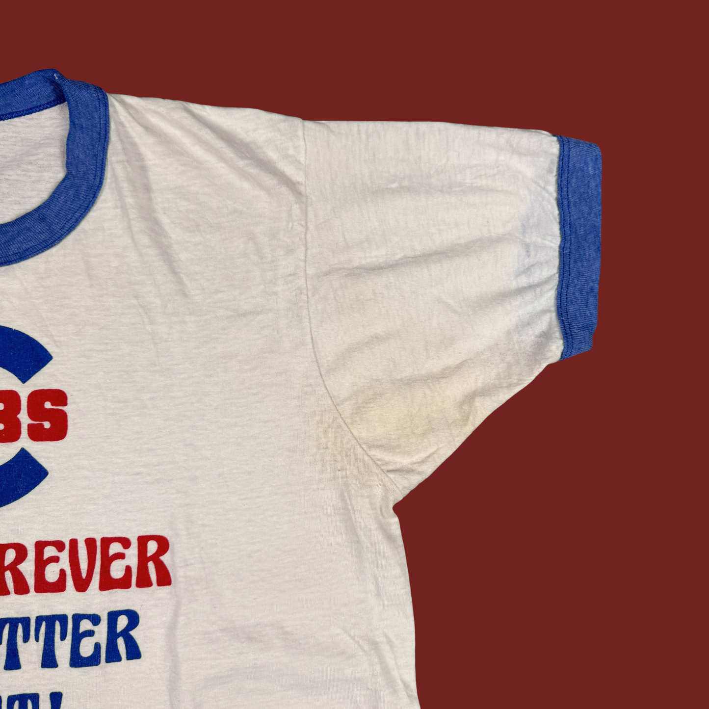 (M/L) 70s/80s Cubs Fan Ringer Tee