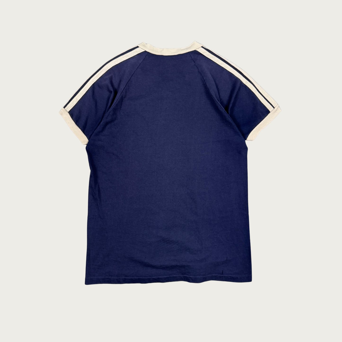 (M) Navy/Tan Shoulder Stripe Ringer Tee