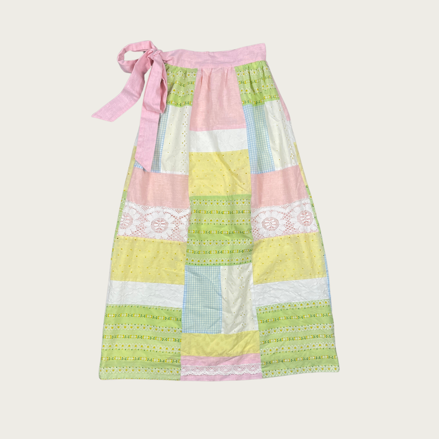(XS/S) Pastel Patchwork Maxi Skirt