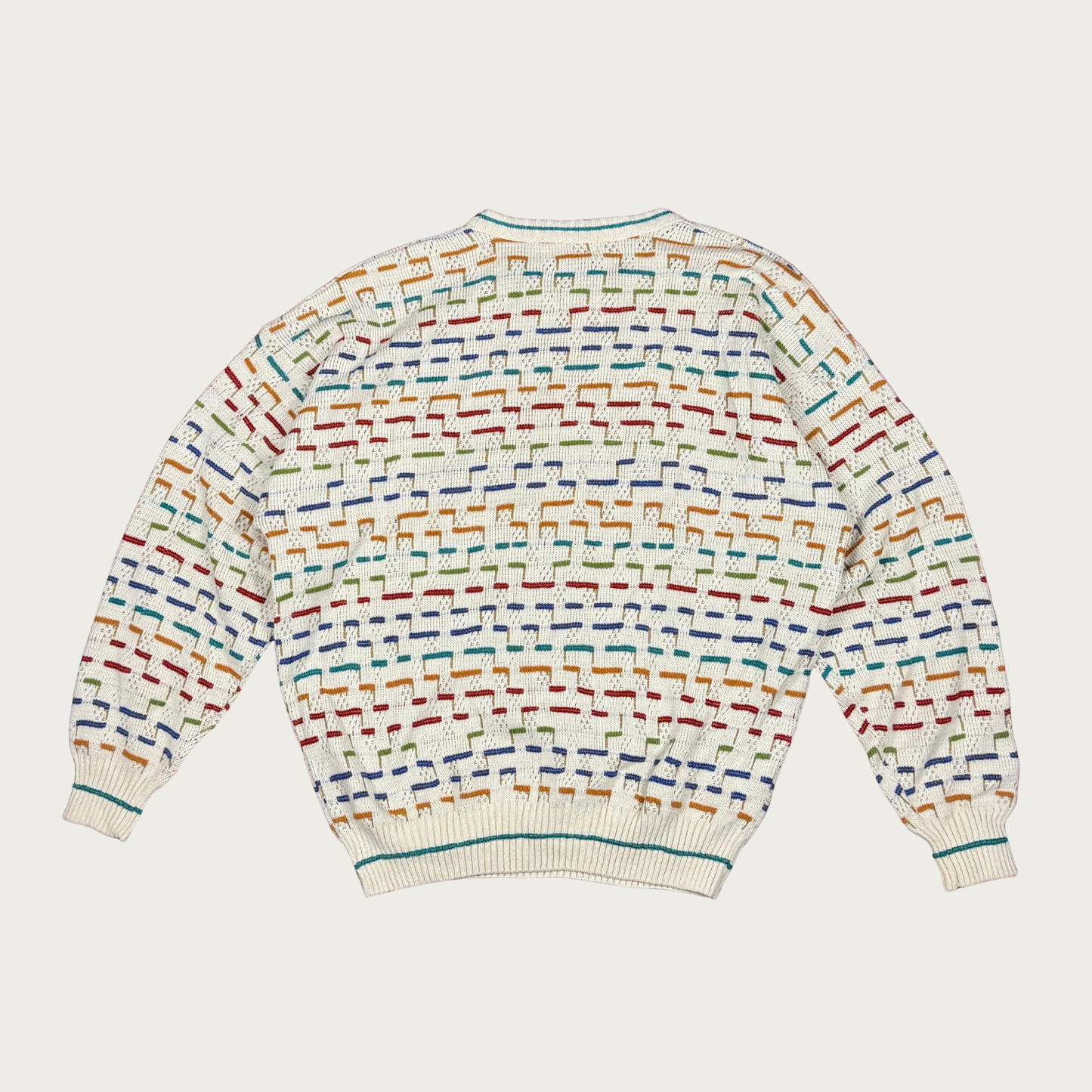 (XL) 80s Rainbow Knit Sweater