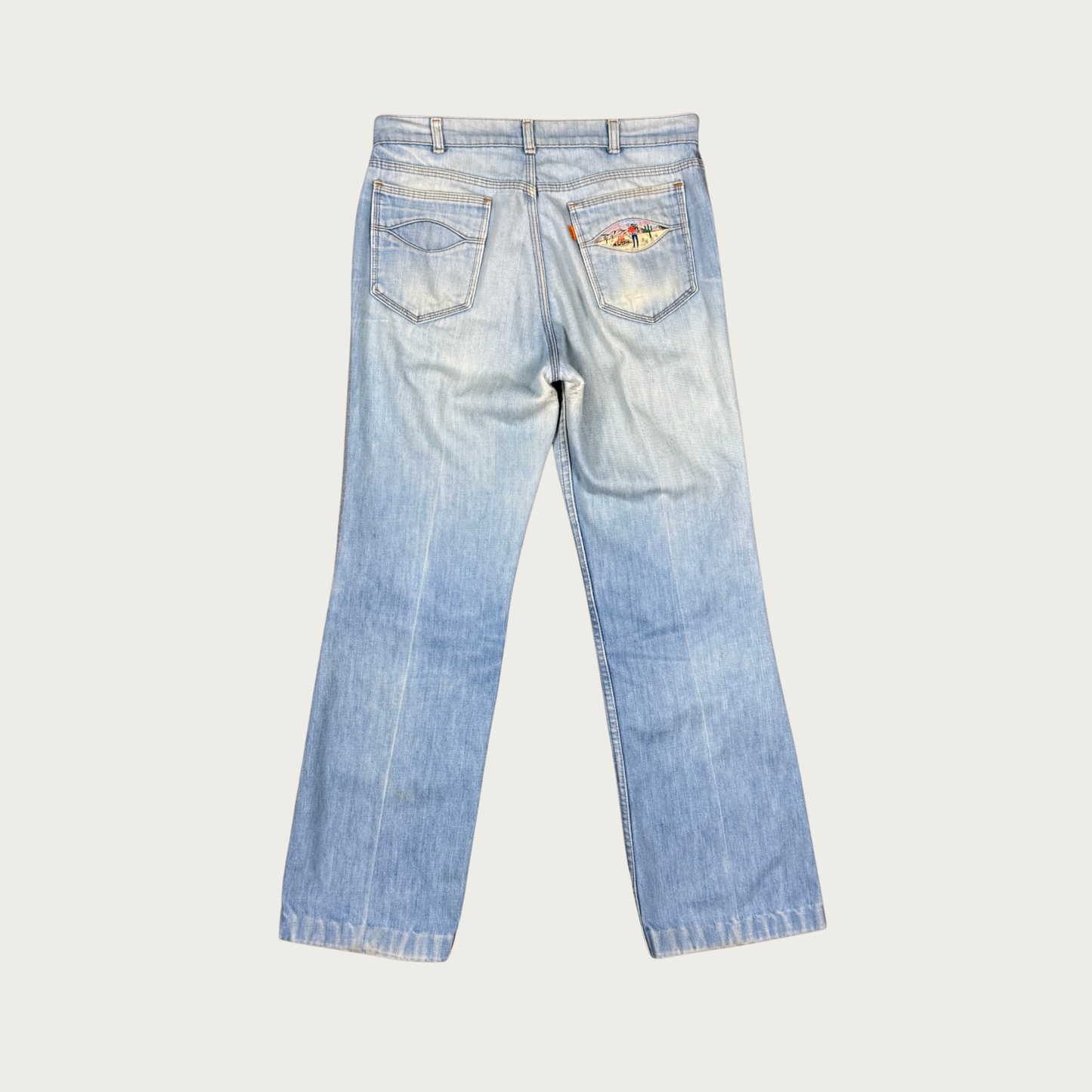 (32") Rare 70s Levi's Orange Tab Cowboy Pocket Flares