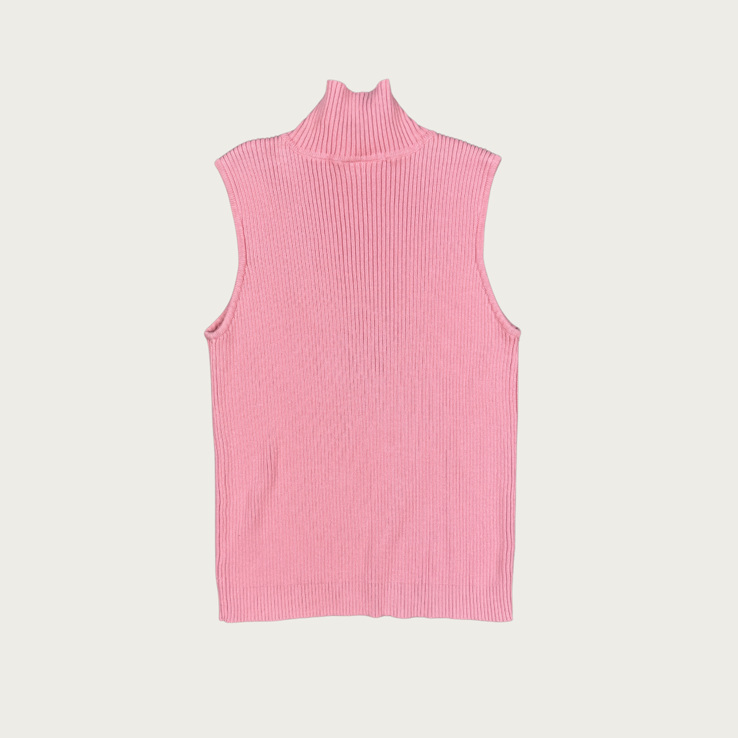 (L) Ralph Lauren Pink Knit High Neck Top