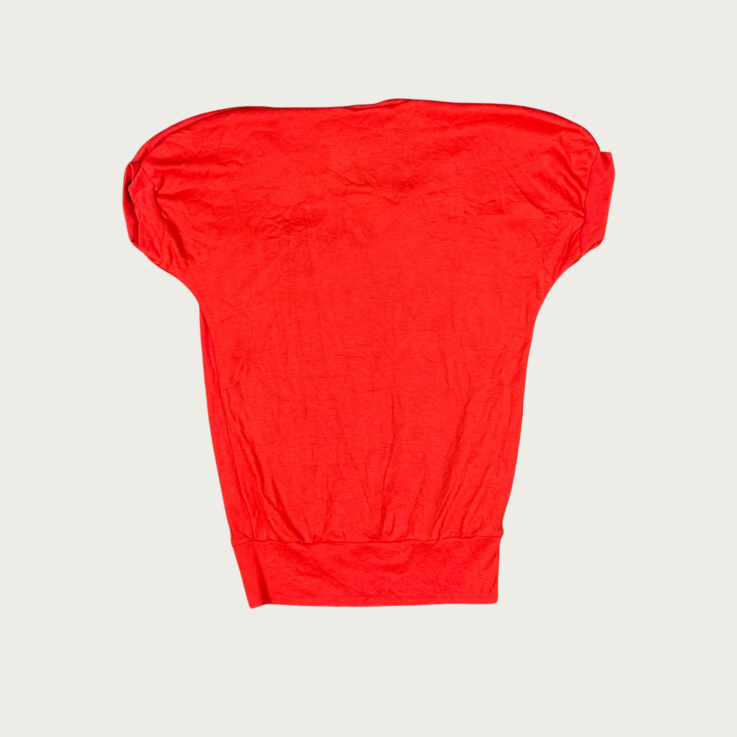 (S/M) 70s/80s Oasis Frozen Drinks Cap Sleeve Top