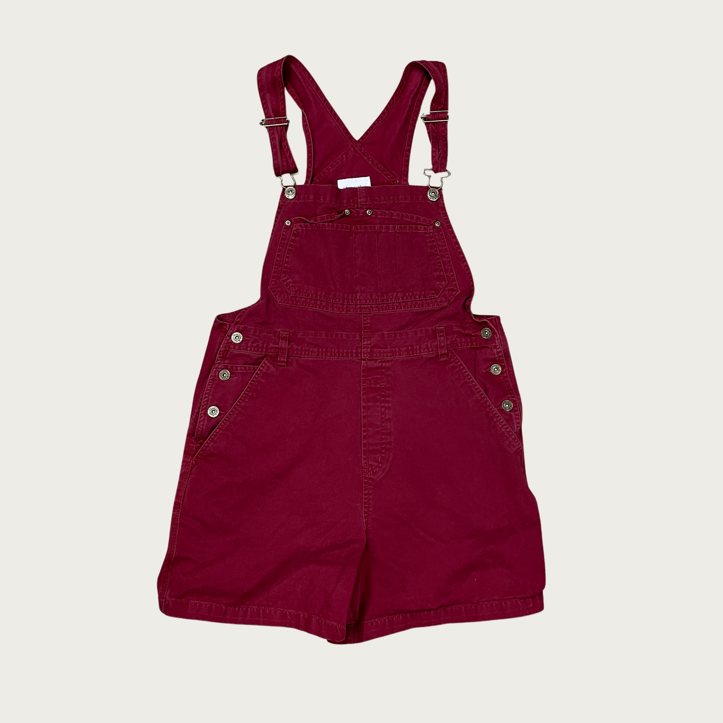 (L) Burgundy Shortalls