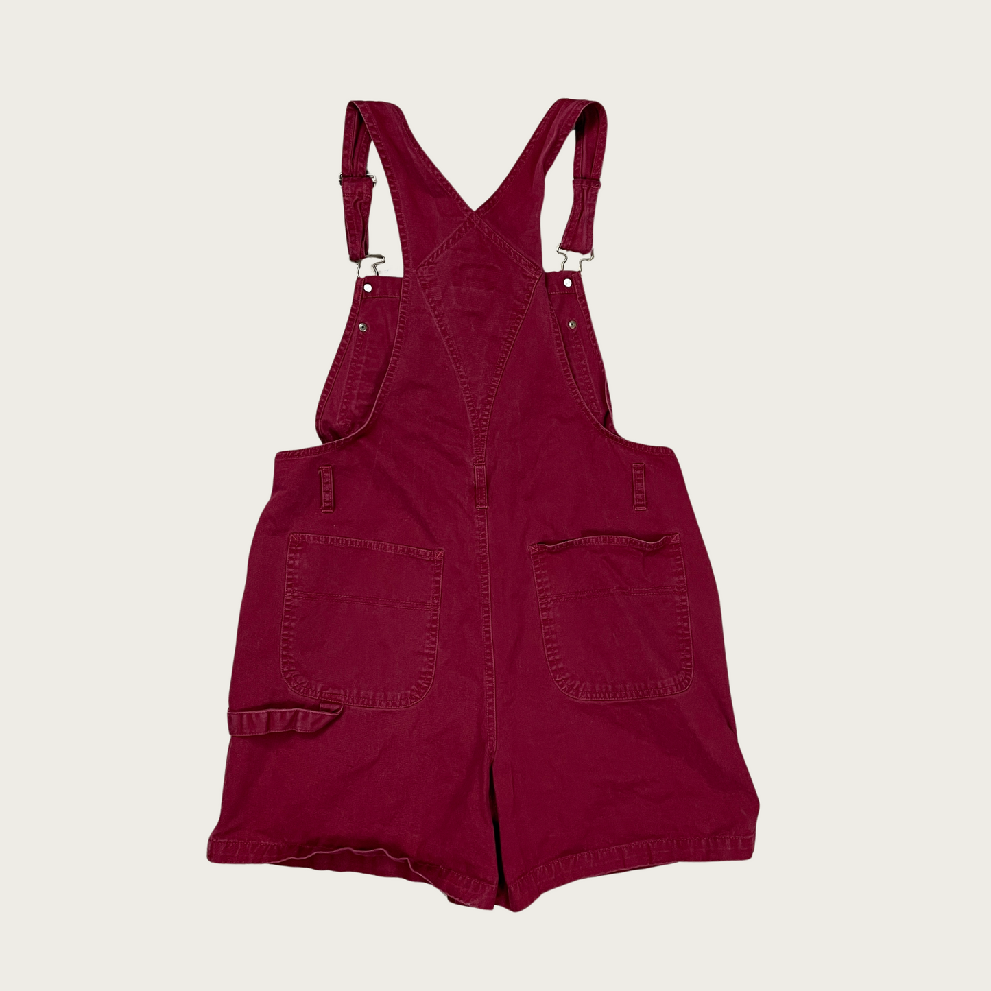 (L) Burgundy Shortalls