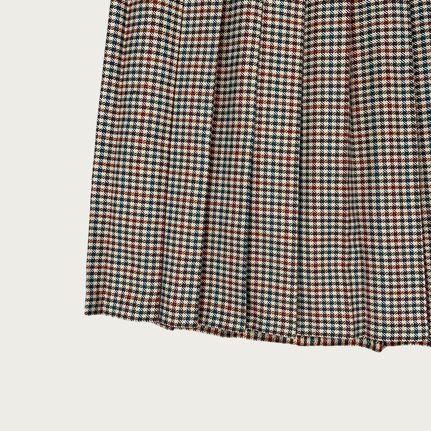 (26") Multicolor Plaid Pleated Midi Skirt