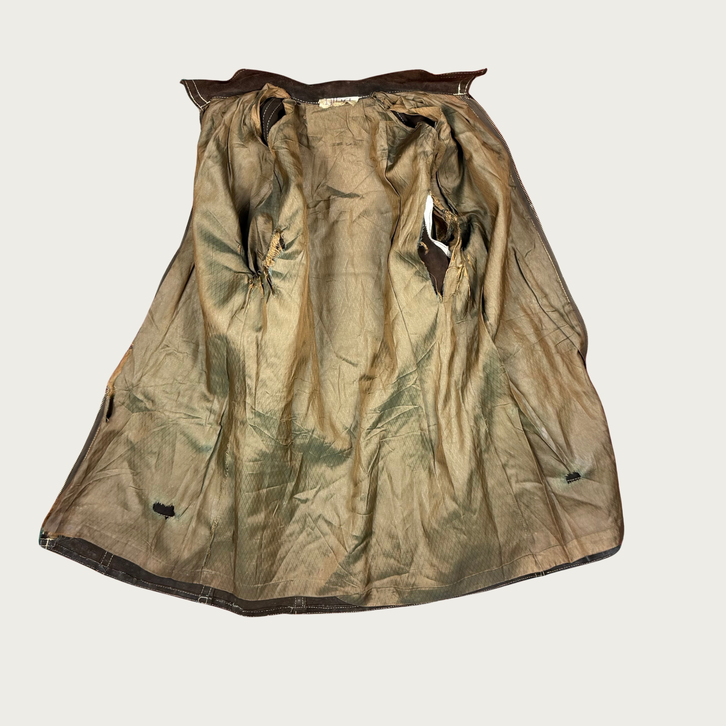 (XS/S) 70s Brown Suede Longline Jacket