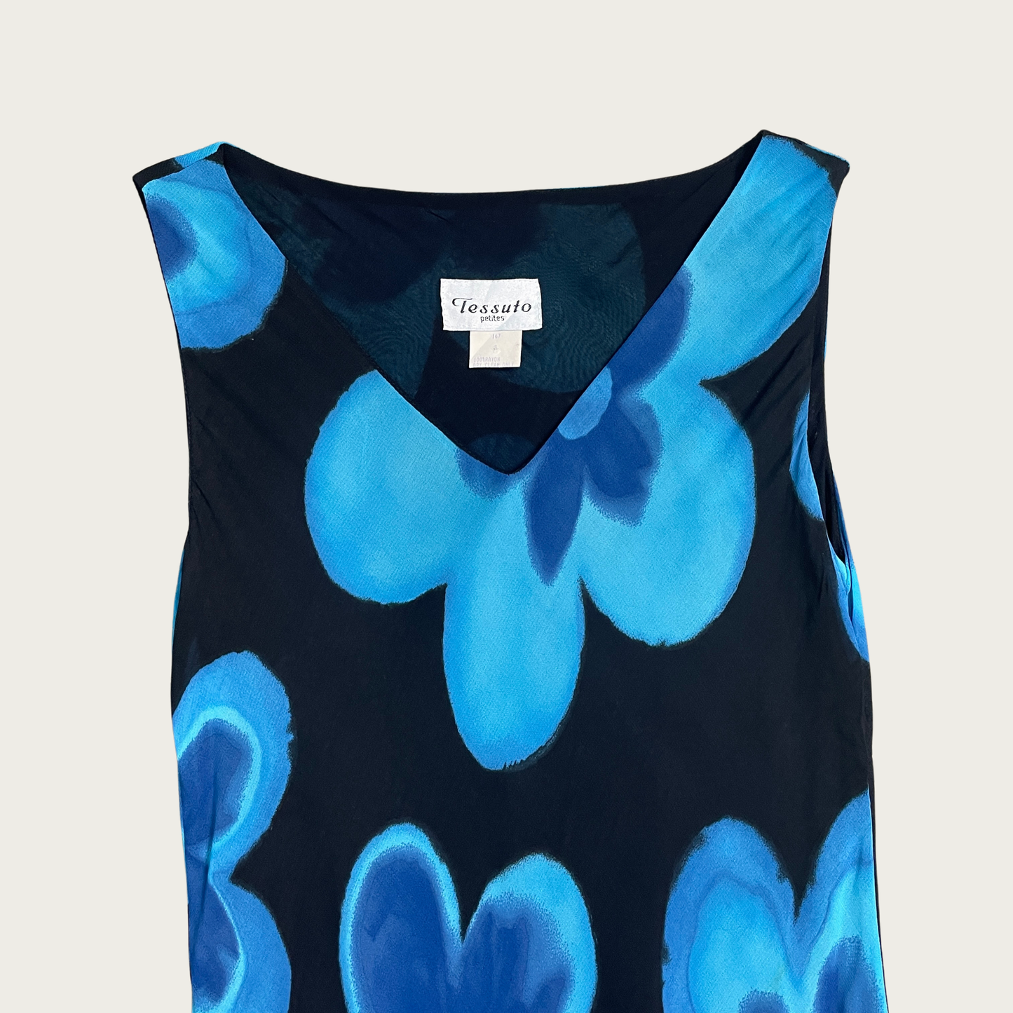 (S) Blue Floral Midi Dress
