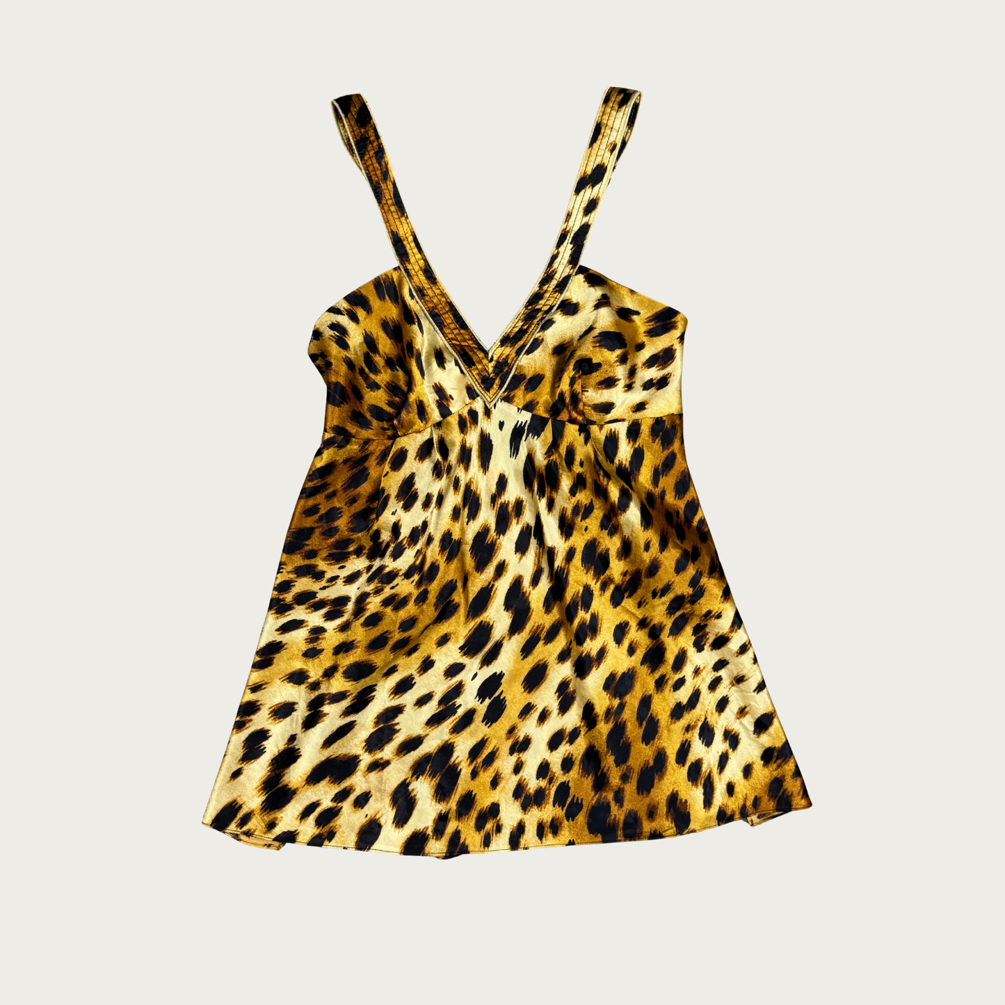 (S/M) 90s/Y2K Victoria's Secret Animal Print Babydoll Slip