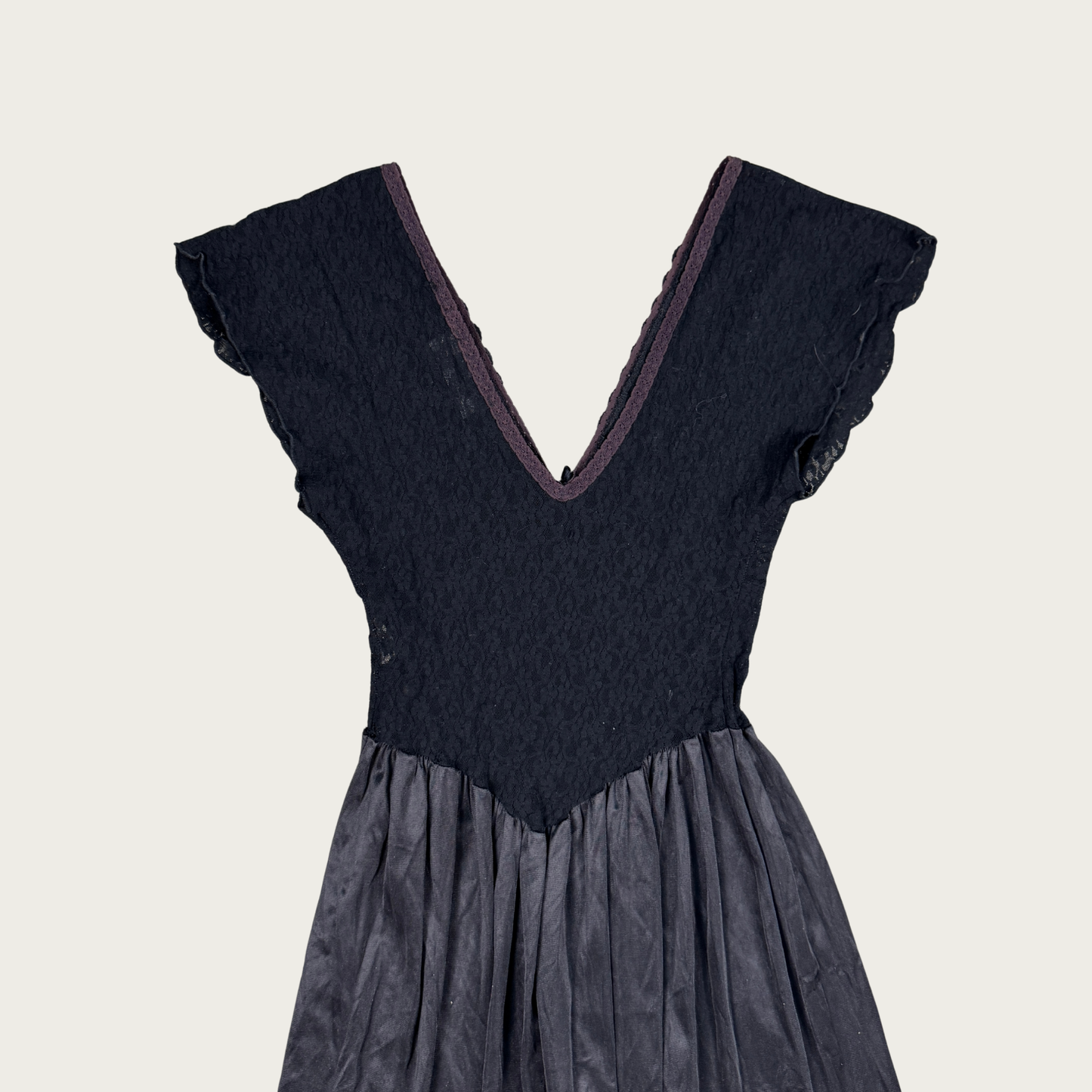 (XS/S) Cinema Etoile Black Lace Midi Slip Dress