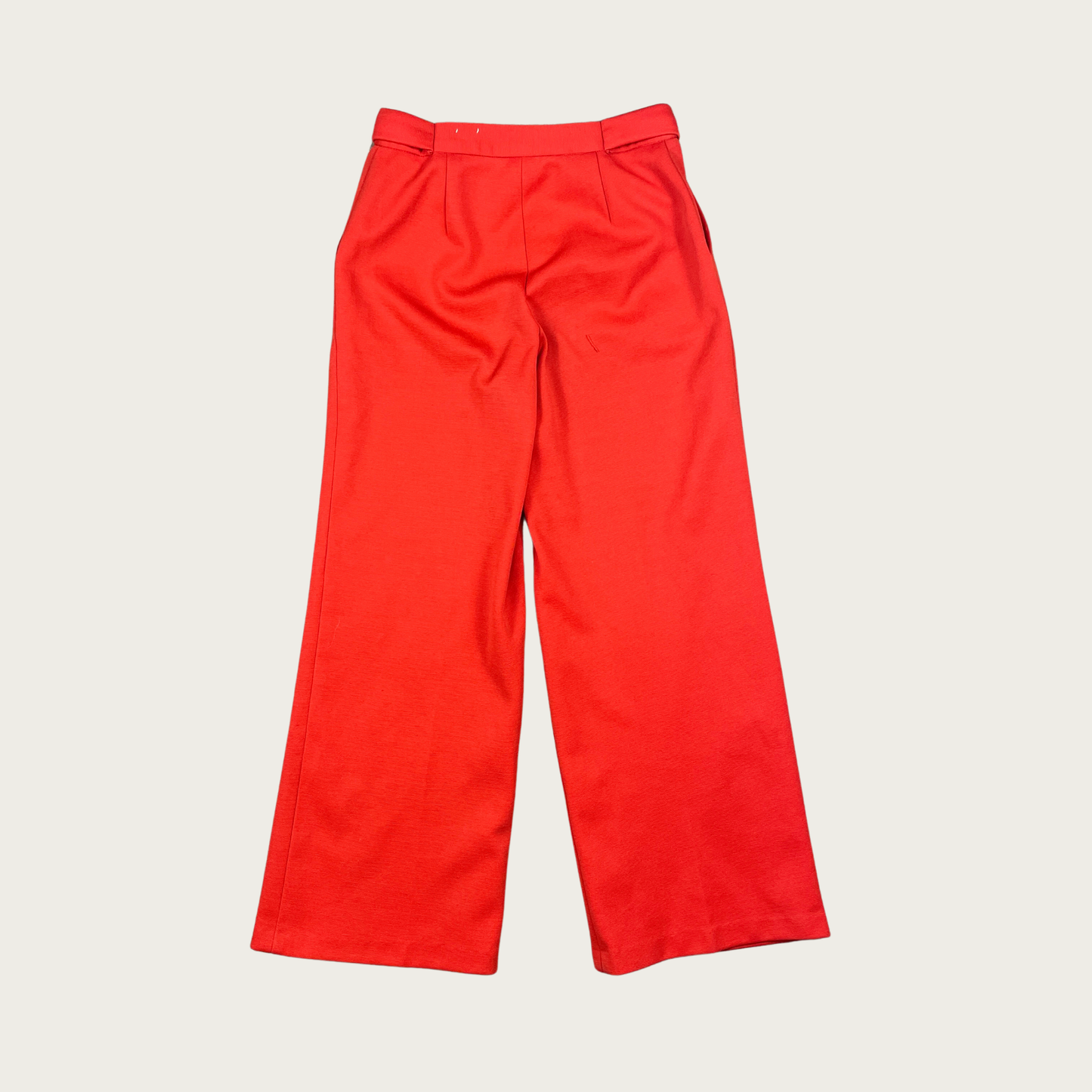 (27") 70s Red Wide Leg Bell Bottoms