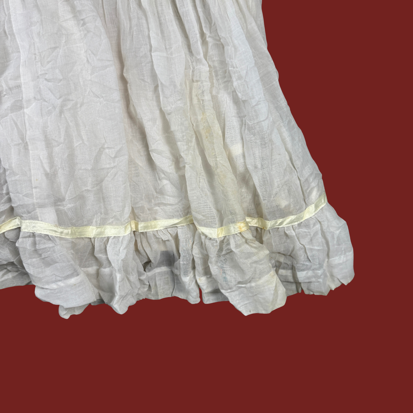 (S) 70s Gunne Sax White Prairie Maxi Dress