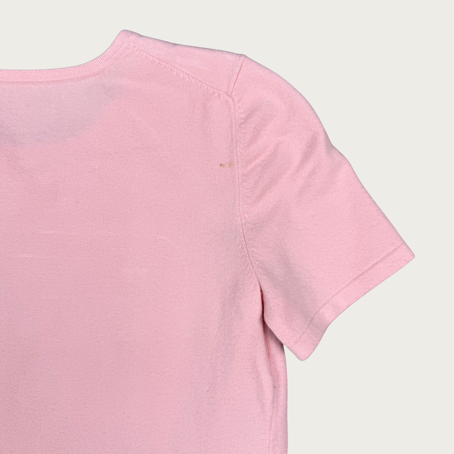 (XS) 90s/Y2K Pink Knit Baby Tee