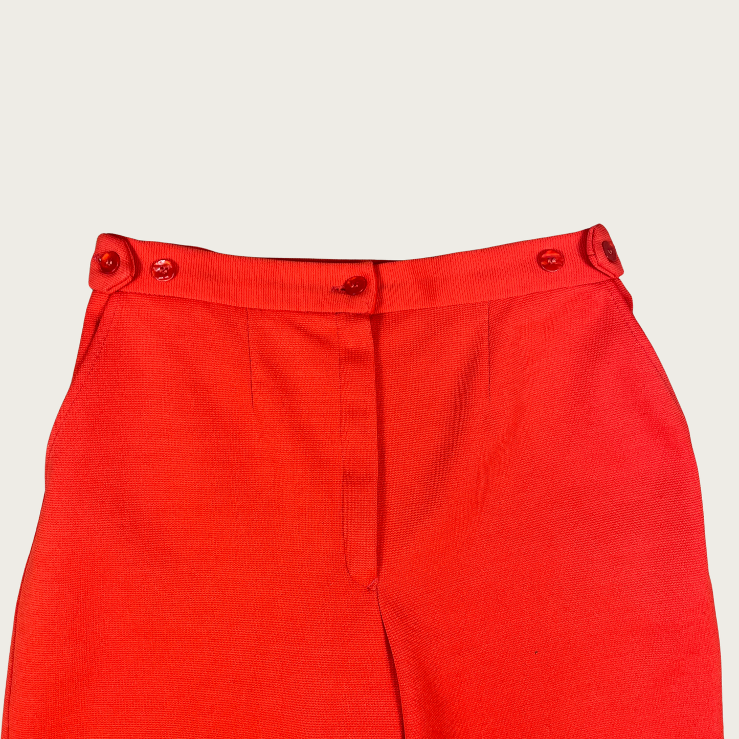 (27") 70s Red Wide Leg Bell Bottoms