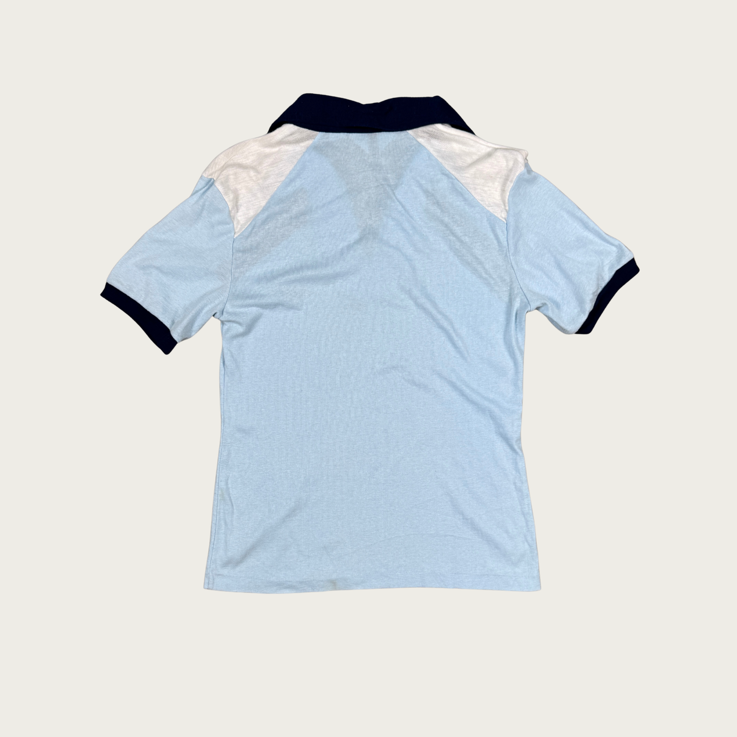 (M/L) 80s Blue/Navy Polo Top