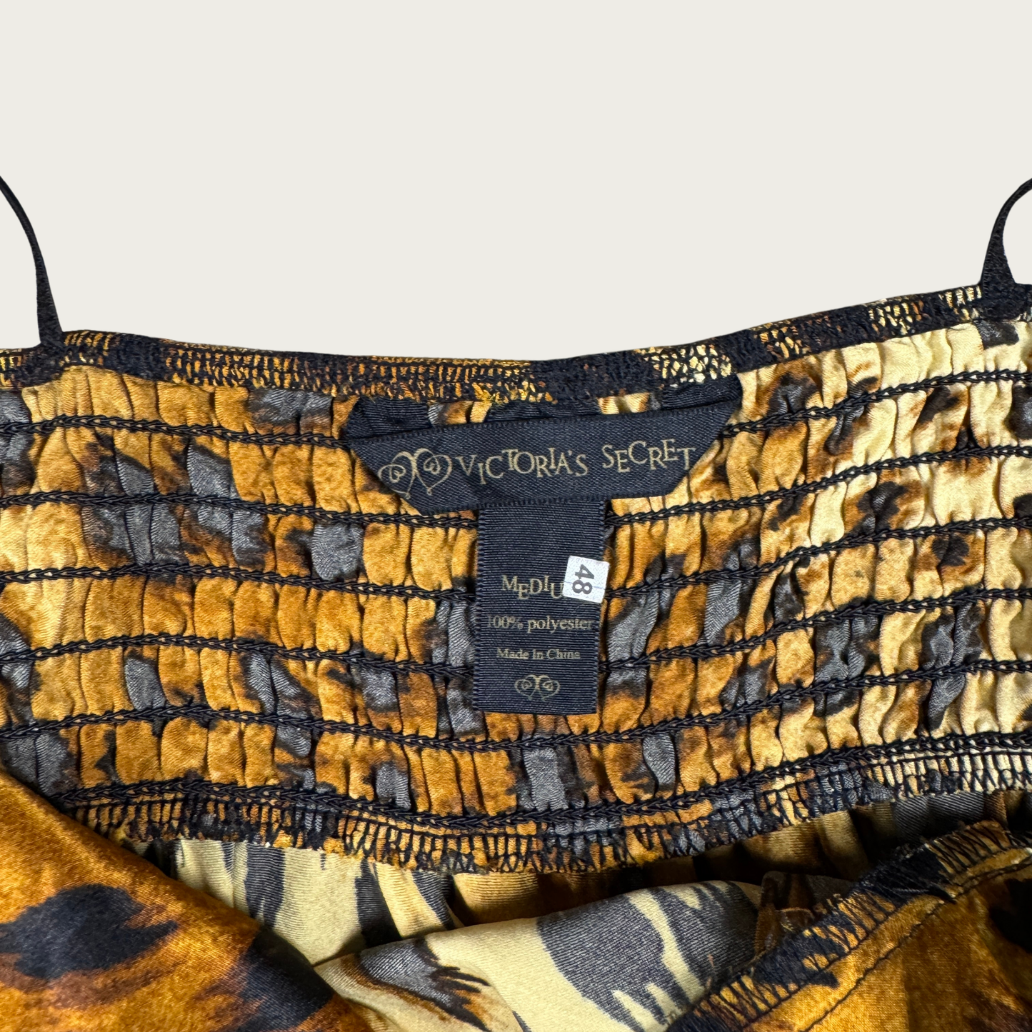 (S/M) 90s/Y2K Victoria's Secret Animal Print Babydoll Slip