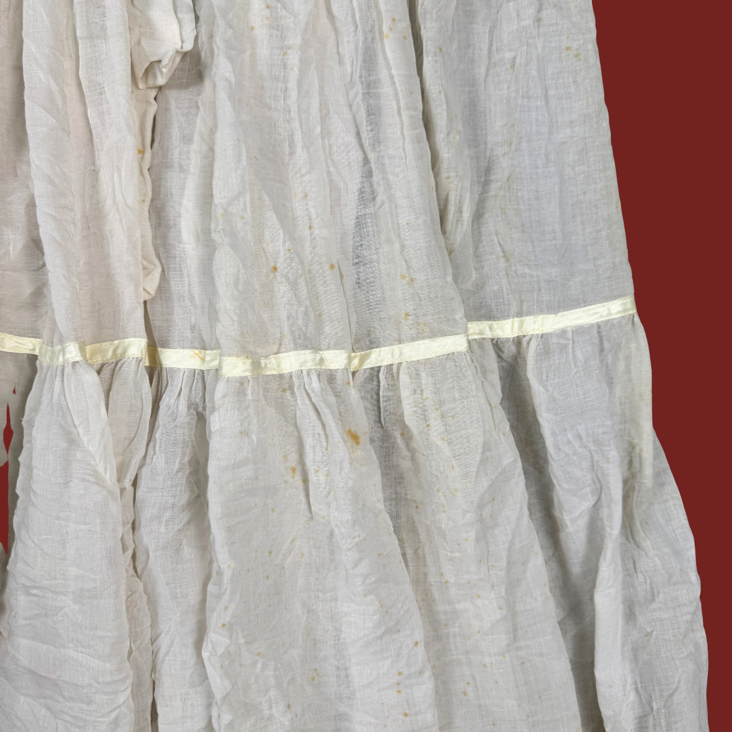 (S) 70s Gunne Sax White Prairie Maxi Dress