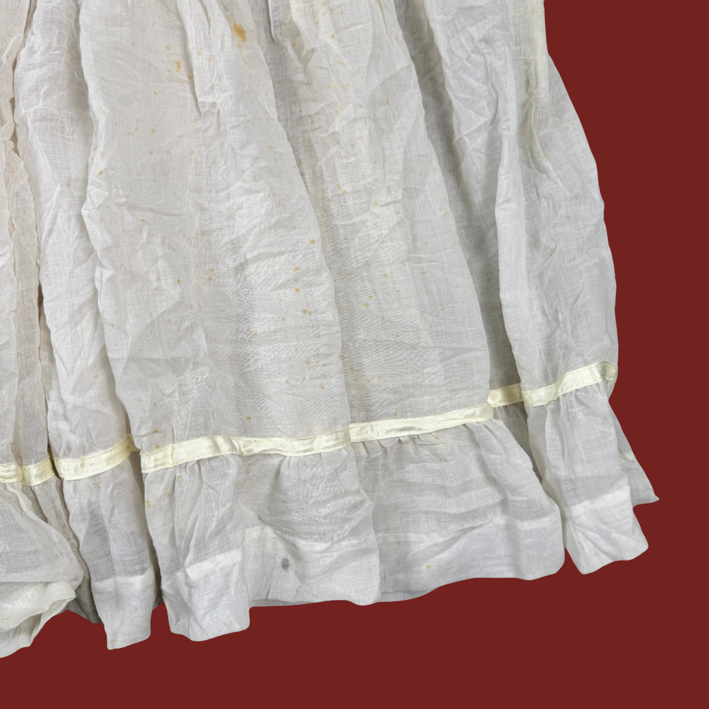 (S) 70s Gunne Sax White Prairie Maxi Dress