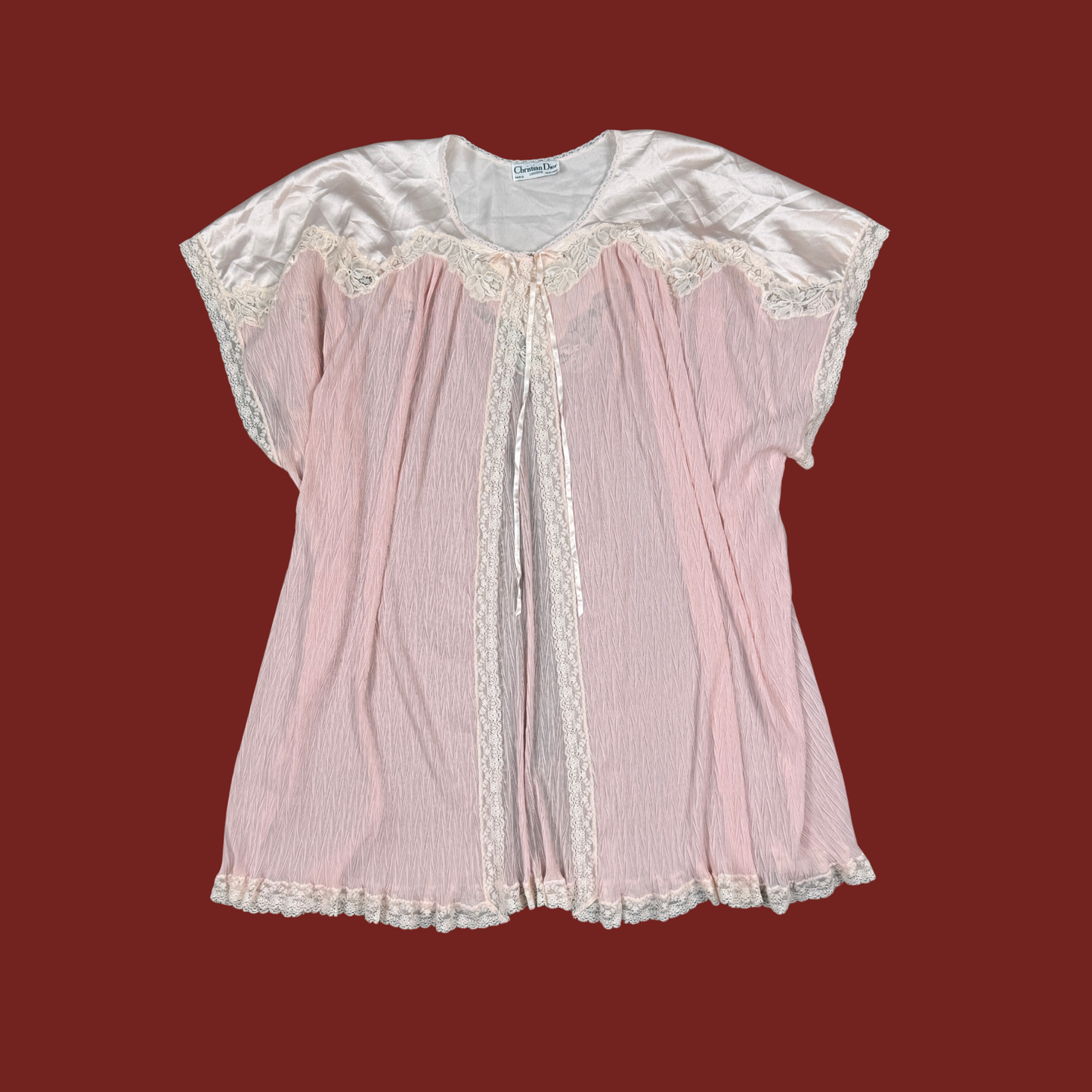 (M) 70s/80s Christian Dior Baby Pink Peignoir