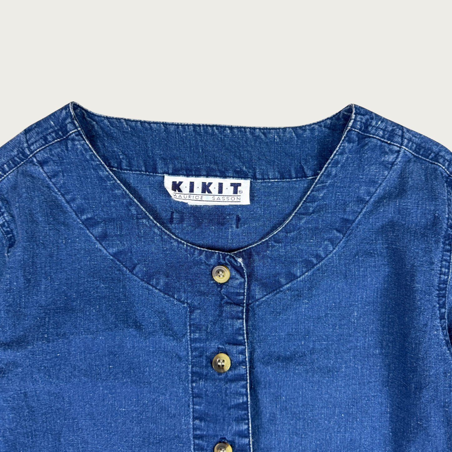(M) 90s Denim Button Up Top