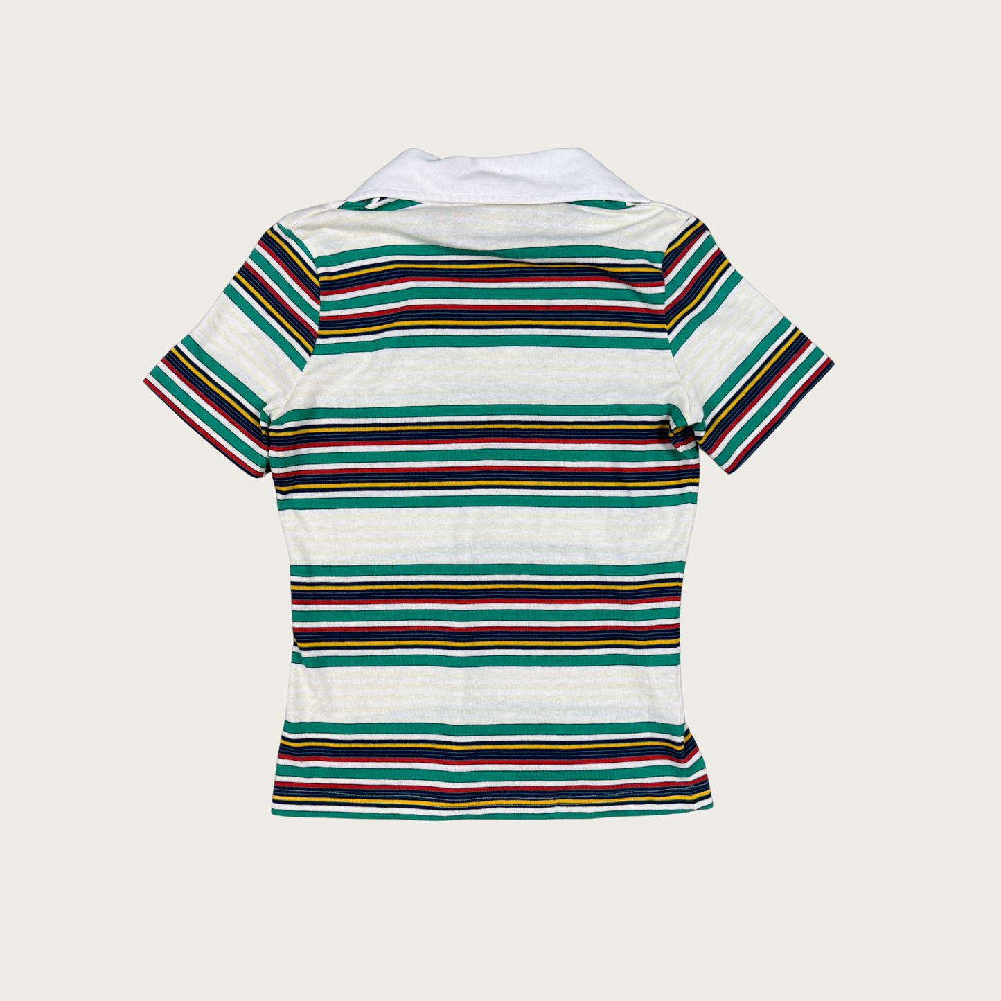 (M) 80s/90s Striped Collared Tee
