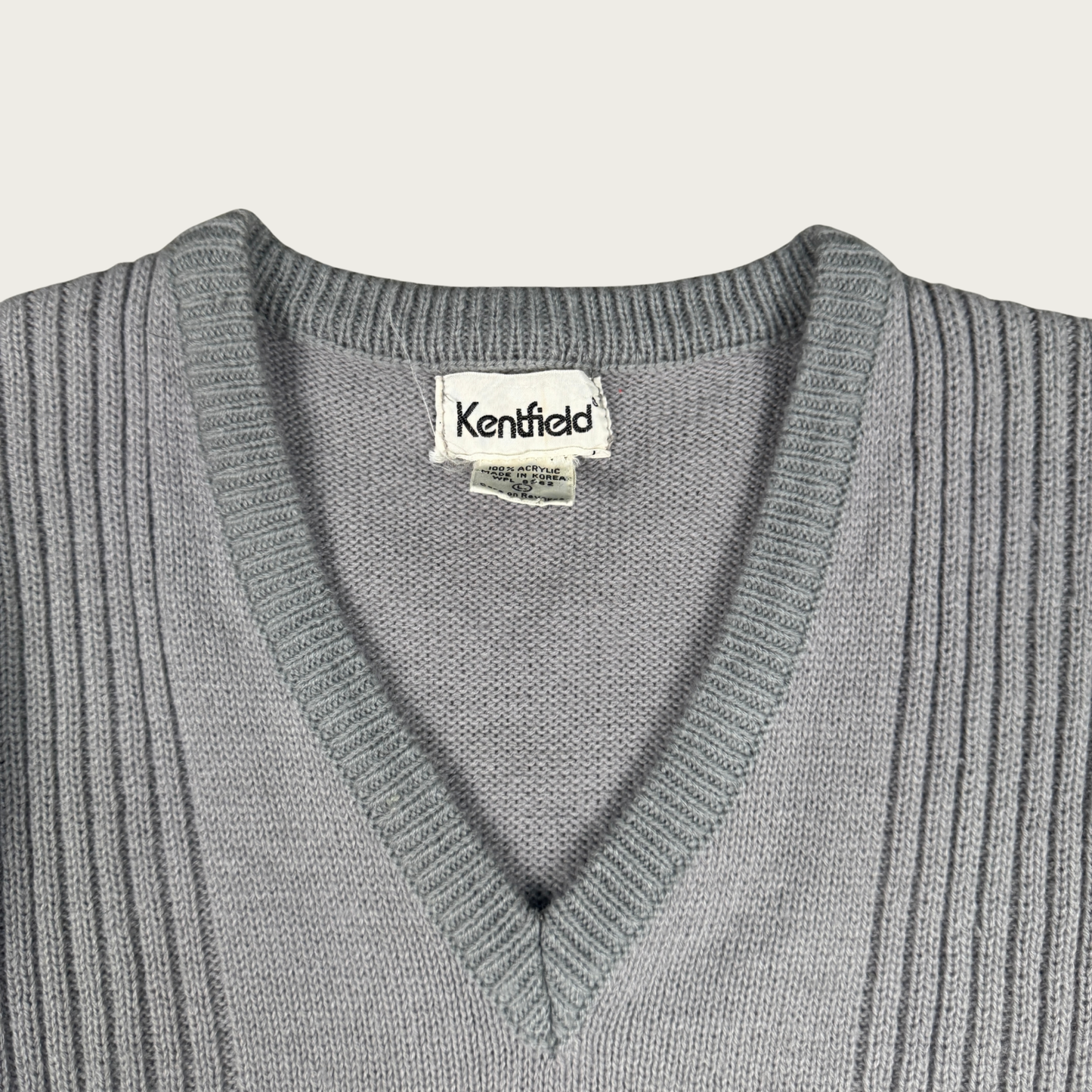 (M/L) 80s/90s Gray V Neck Sweater