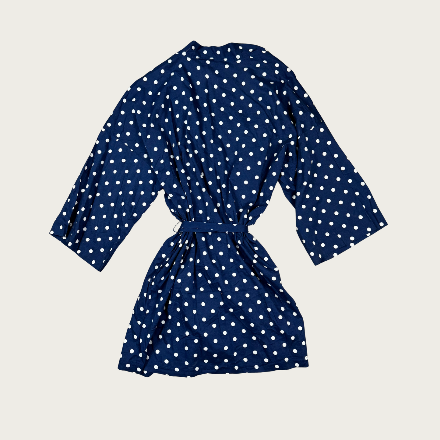 (M) Victoria's Secret Navy/White Polka Dot Robe NWT