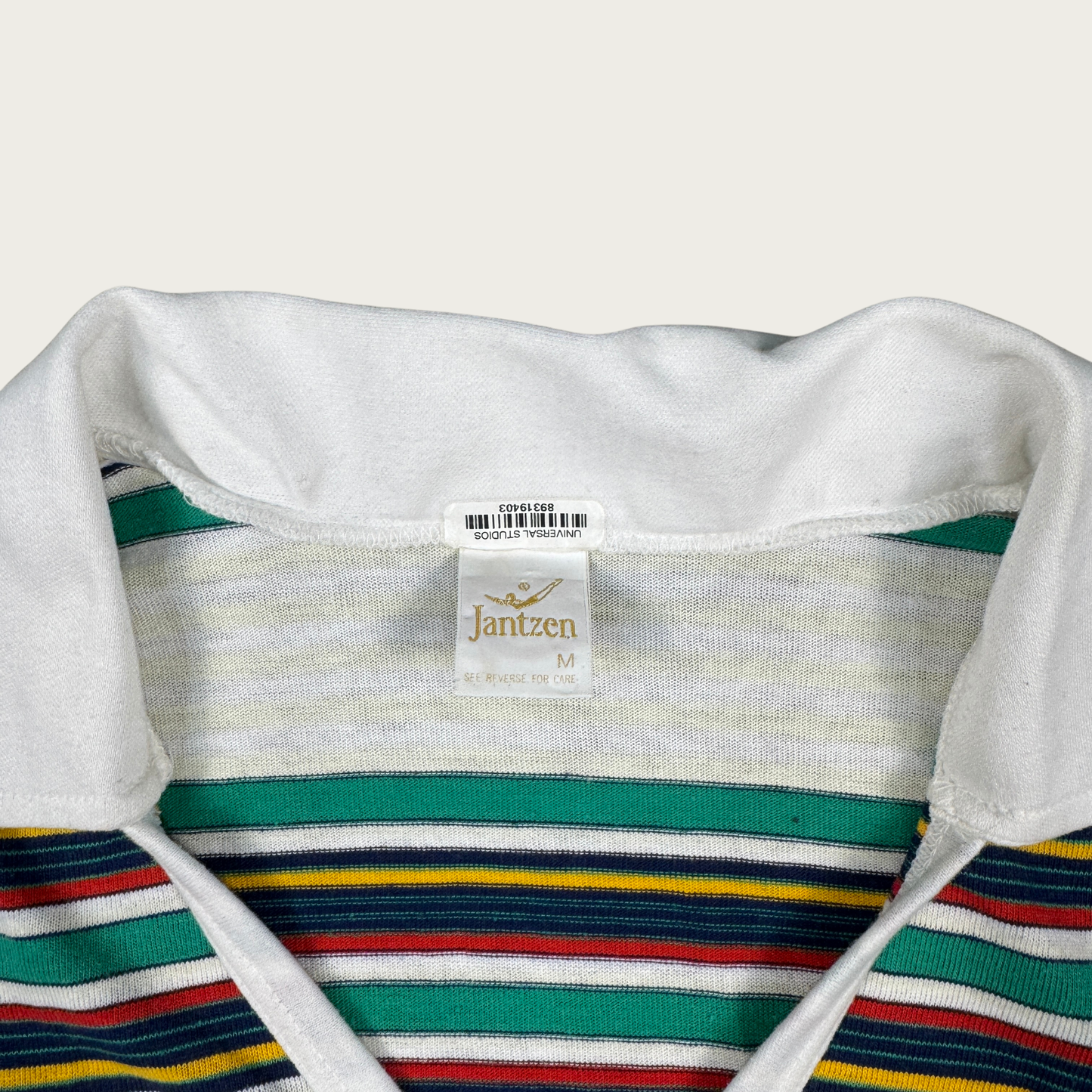 (M) 80s/90s Striped Collared Tee