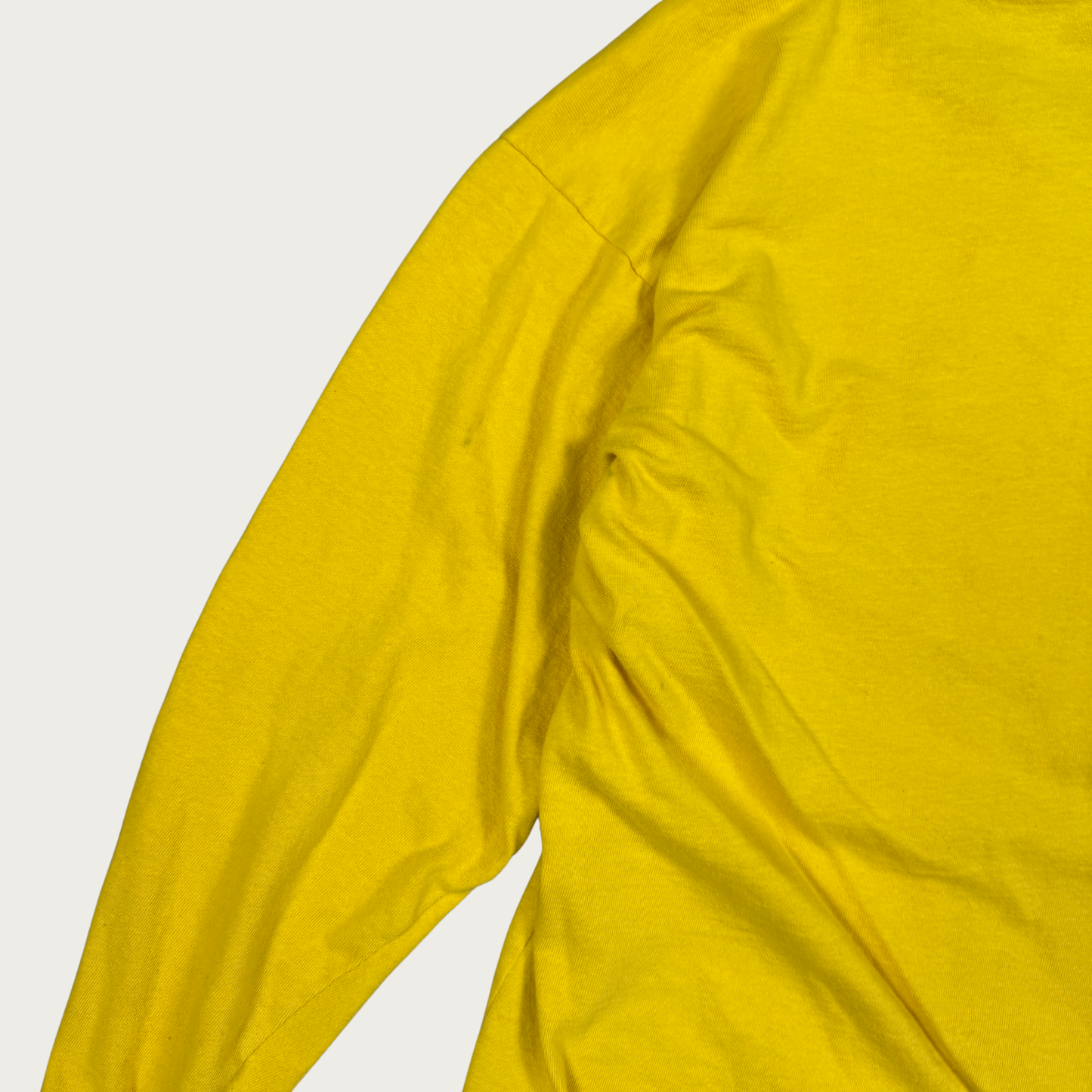 (M) Yellow/Navy Long Sleeve Ringer Tee