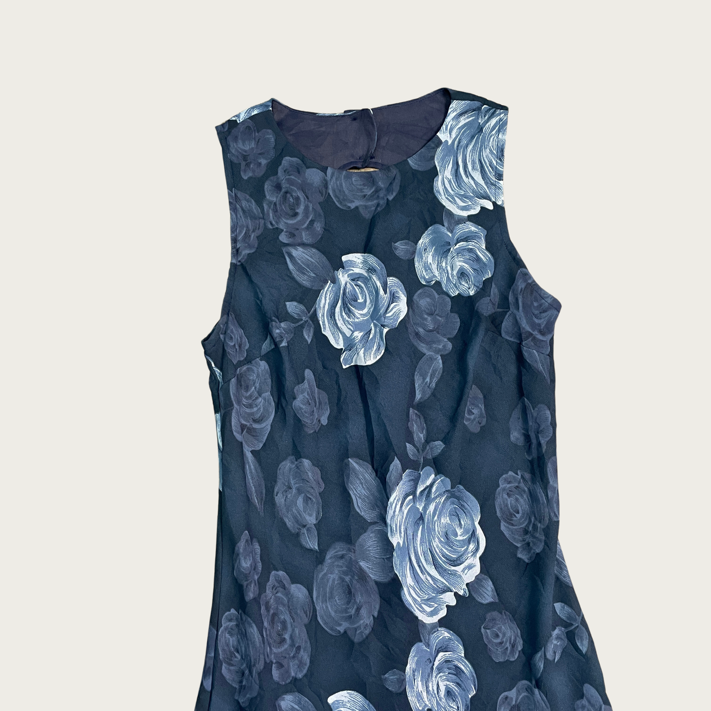 (S) 90s/Y2K Blue Floral Maxi Dress