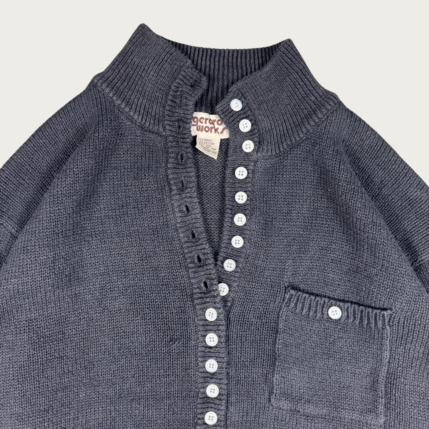 (M) 80s/90s Black Button Cardigan