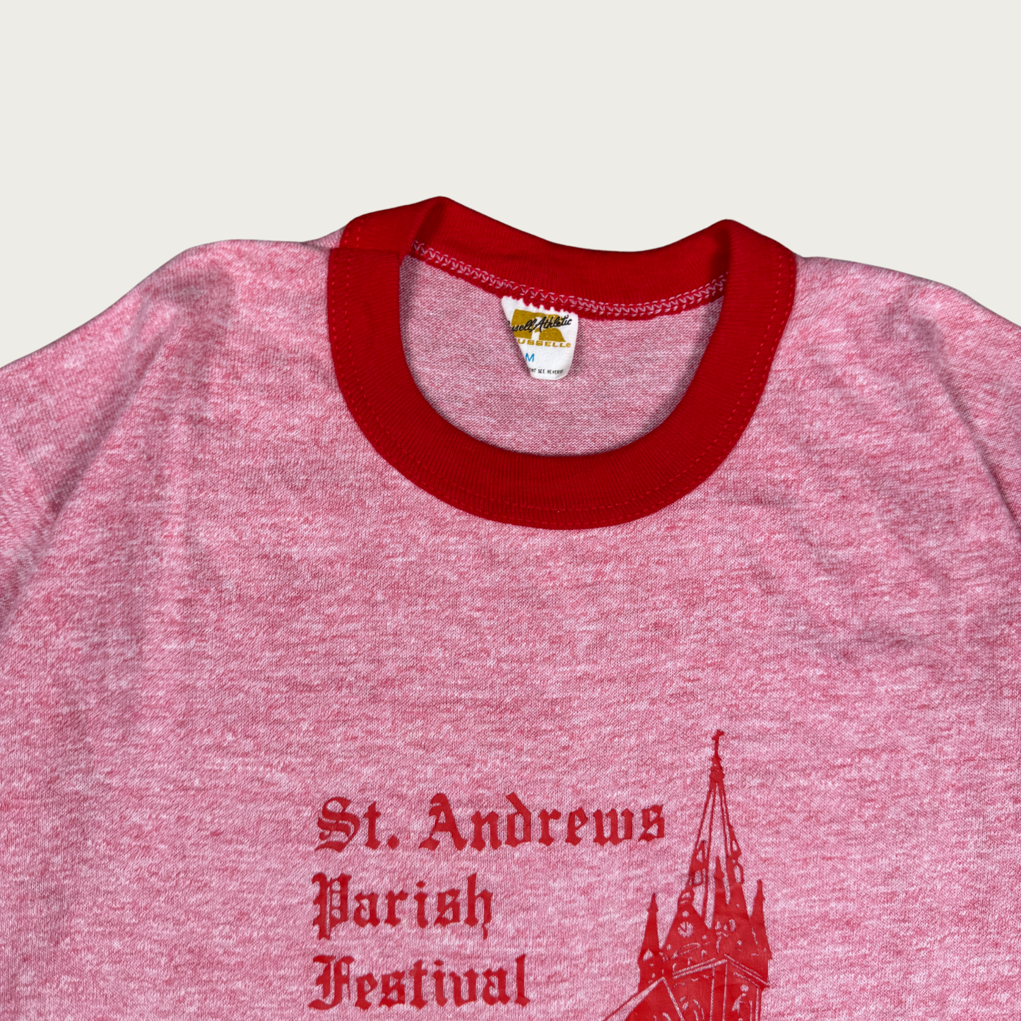 (M) 70s/80s St. Andrews Parish Festival Ringer Tee