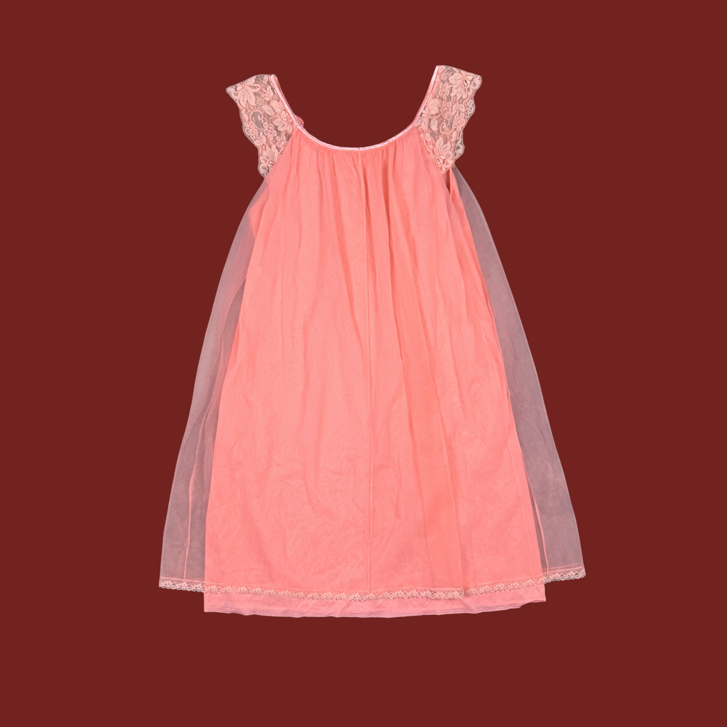 (M) 60s/70s Vibrant Pink Slip Dress
