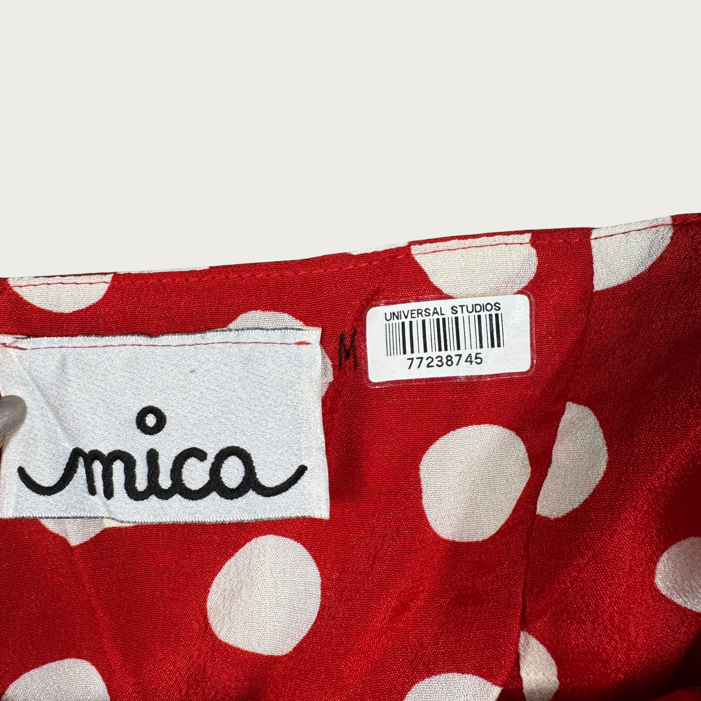 (S) 80s/90s Red/White Polka Dot Halter Dress