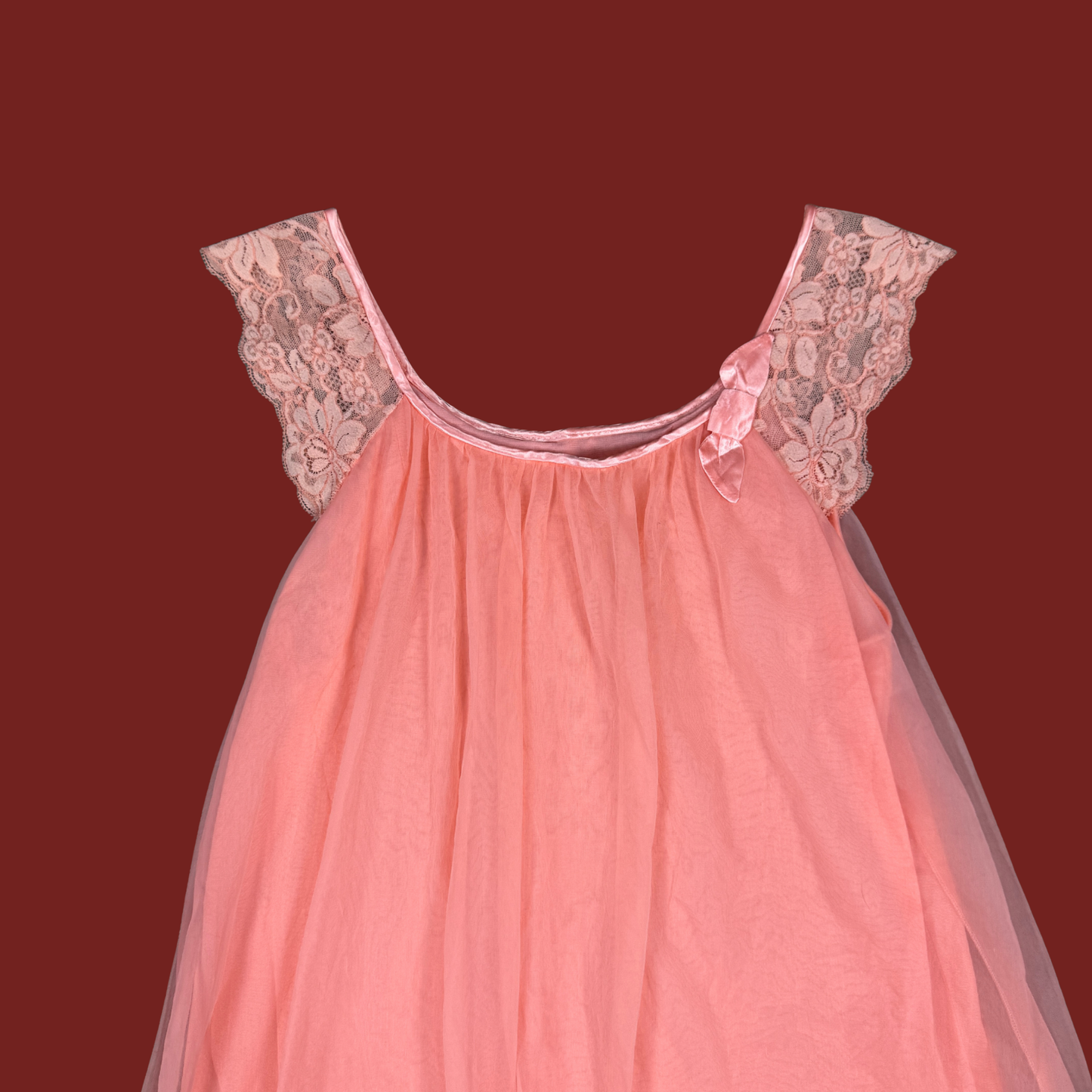 (M) 60s/70s Vibrant Pink Slip Dress
