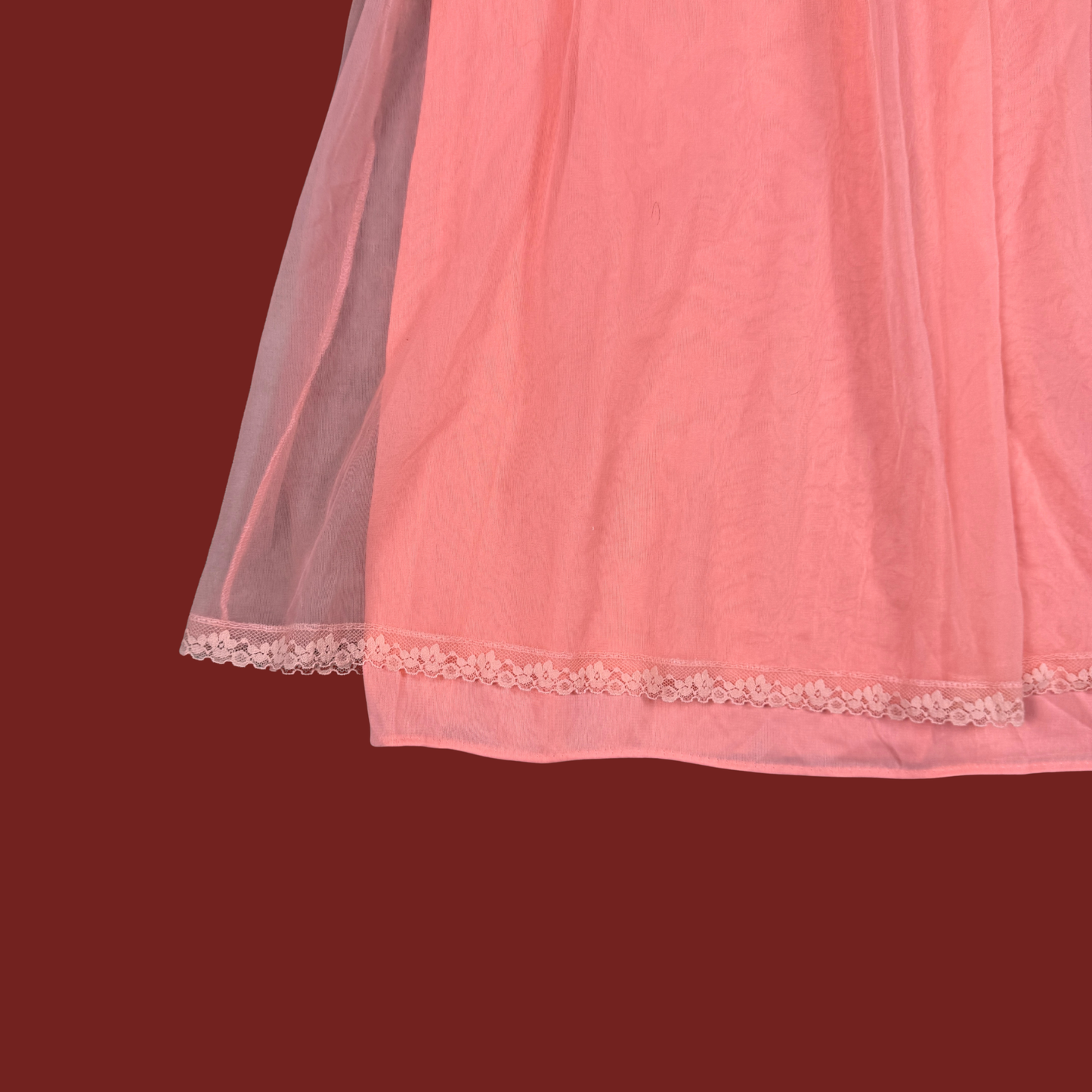 (M) 60s/70s Vibrant Pink Slip Dress
