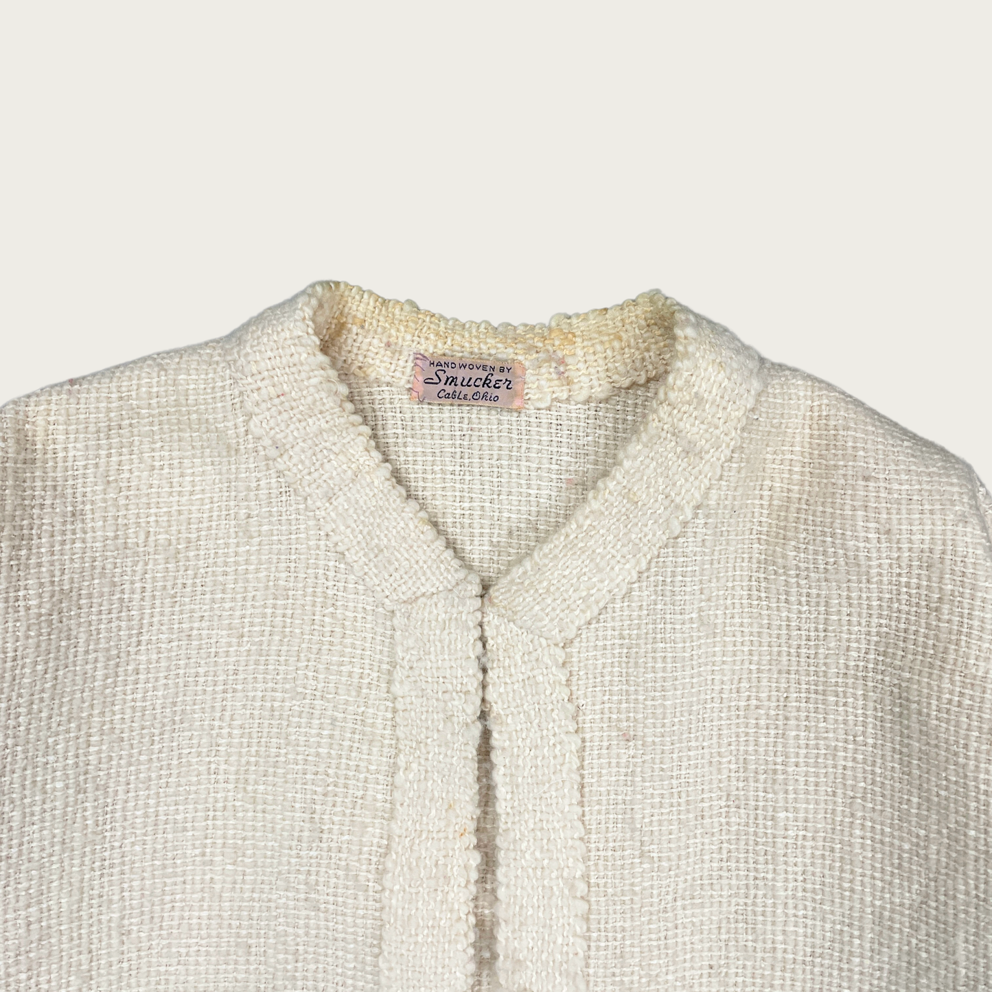 (L) Handmade Floral Embroidered Knit Cardigan