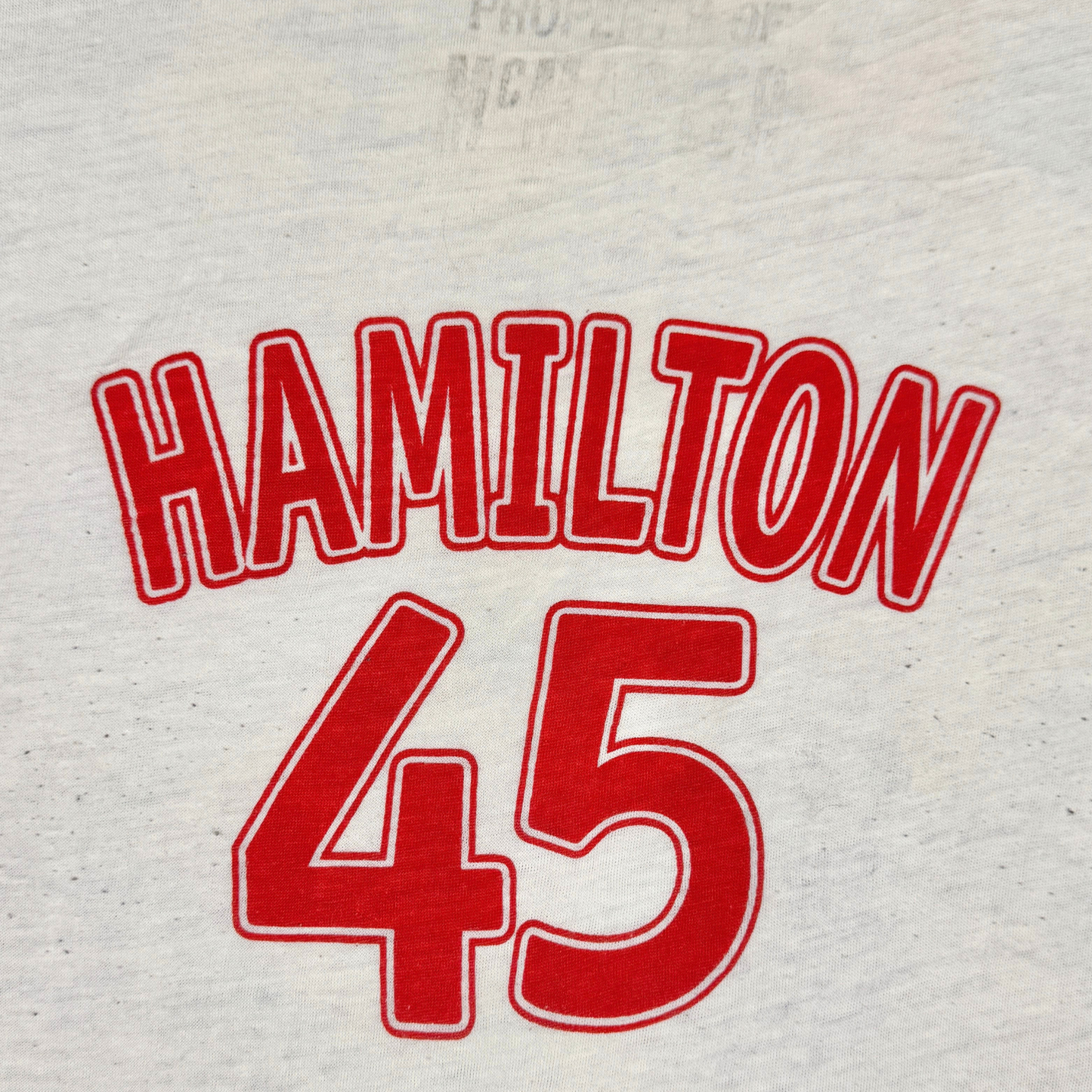 (L/XL) 70s Hamilton 45 Ringer Tee