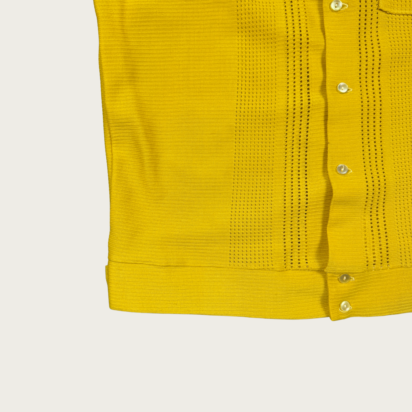 (L) 60s/70s Yellow Knit Shirt