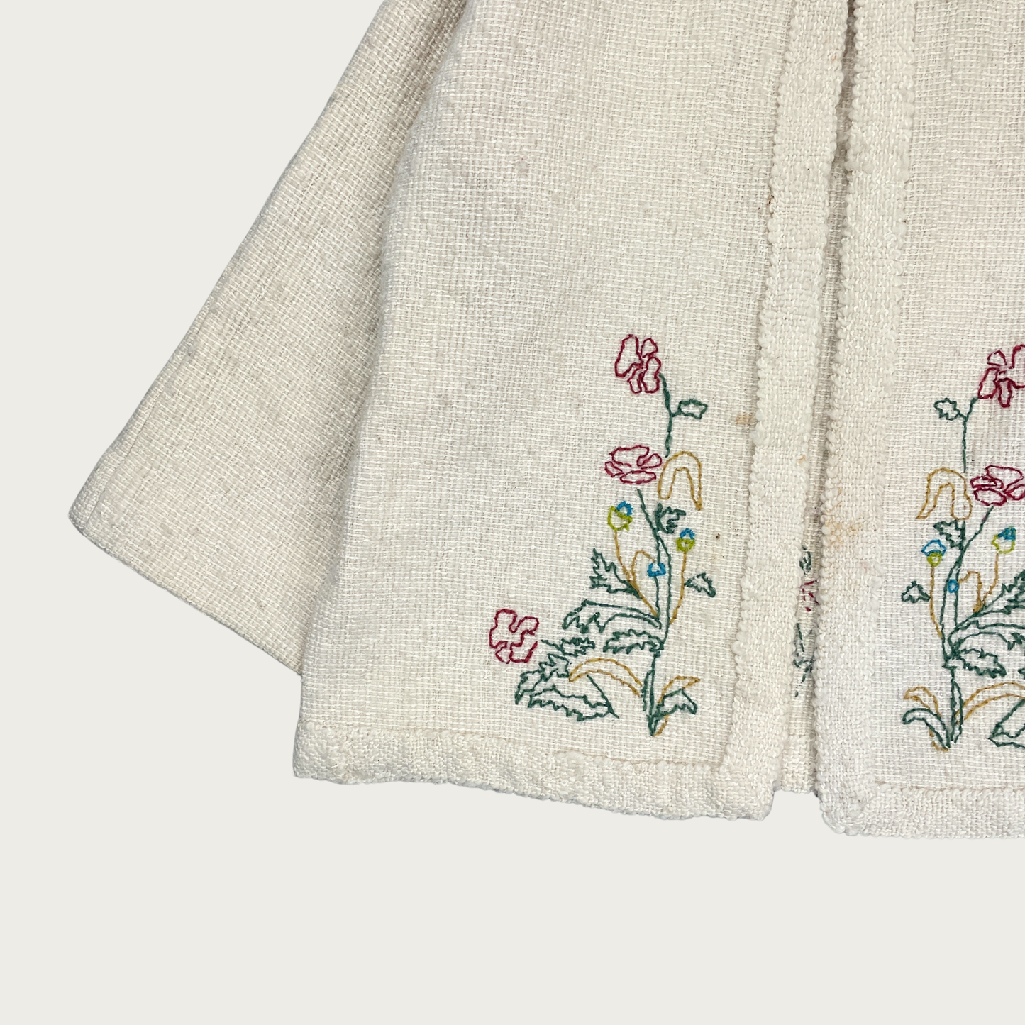 (L) Handmade Floral Embroidered Knit Cardigan