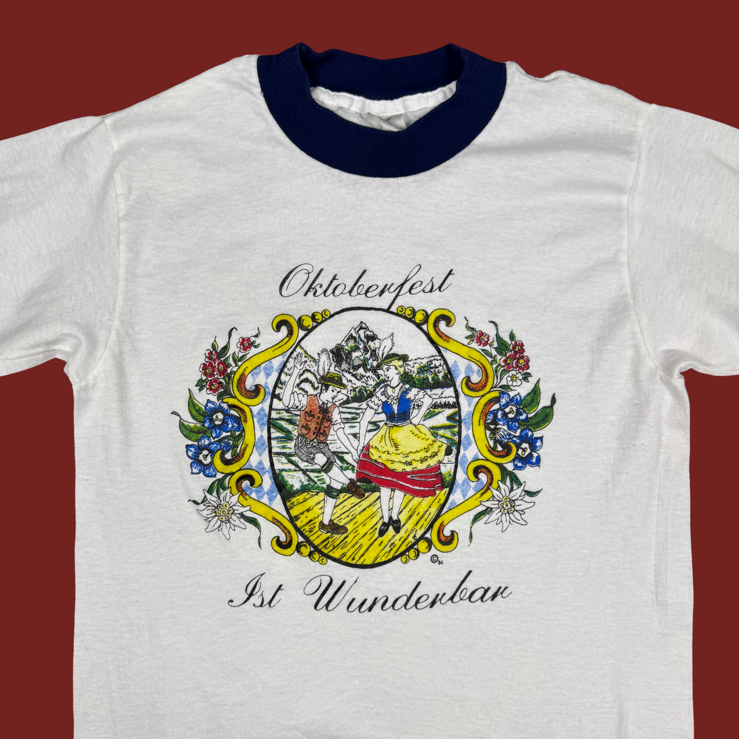 (M) 70s/80s Oktoberfest Ringer Tee