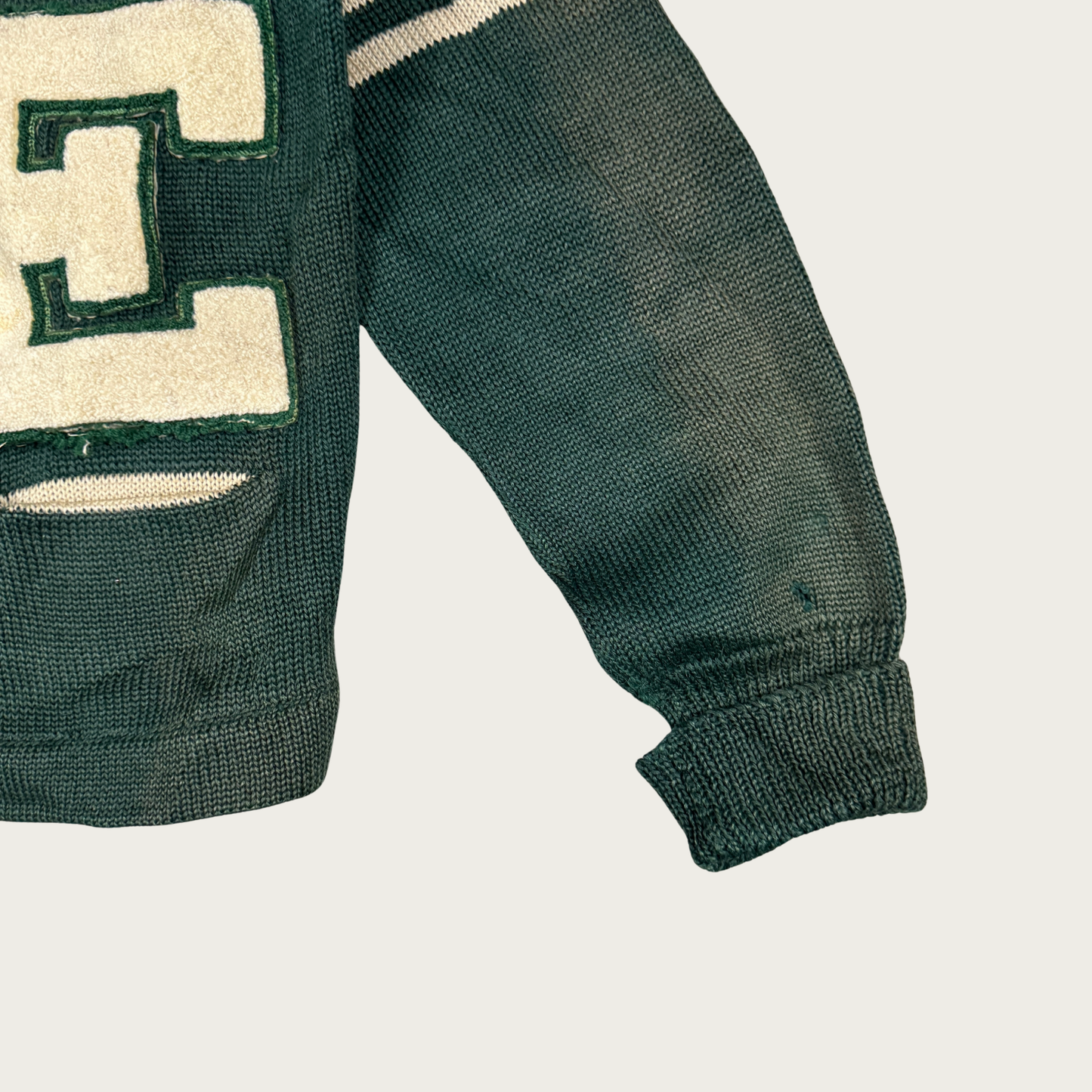 (M) 1950's Octonek Forest Green Letterman Cardigan