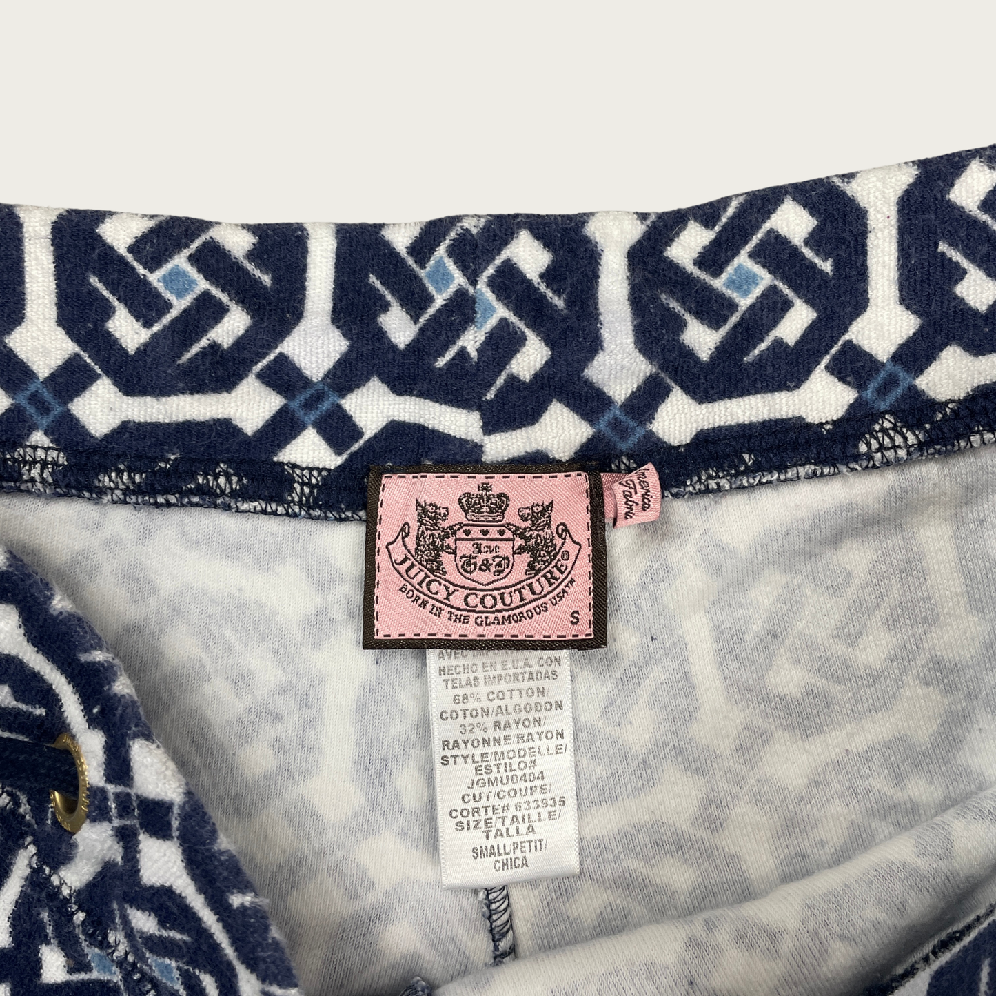 (M) Juicy Couture Patterned Terry Shorts