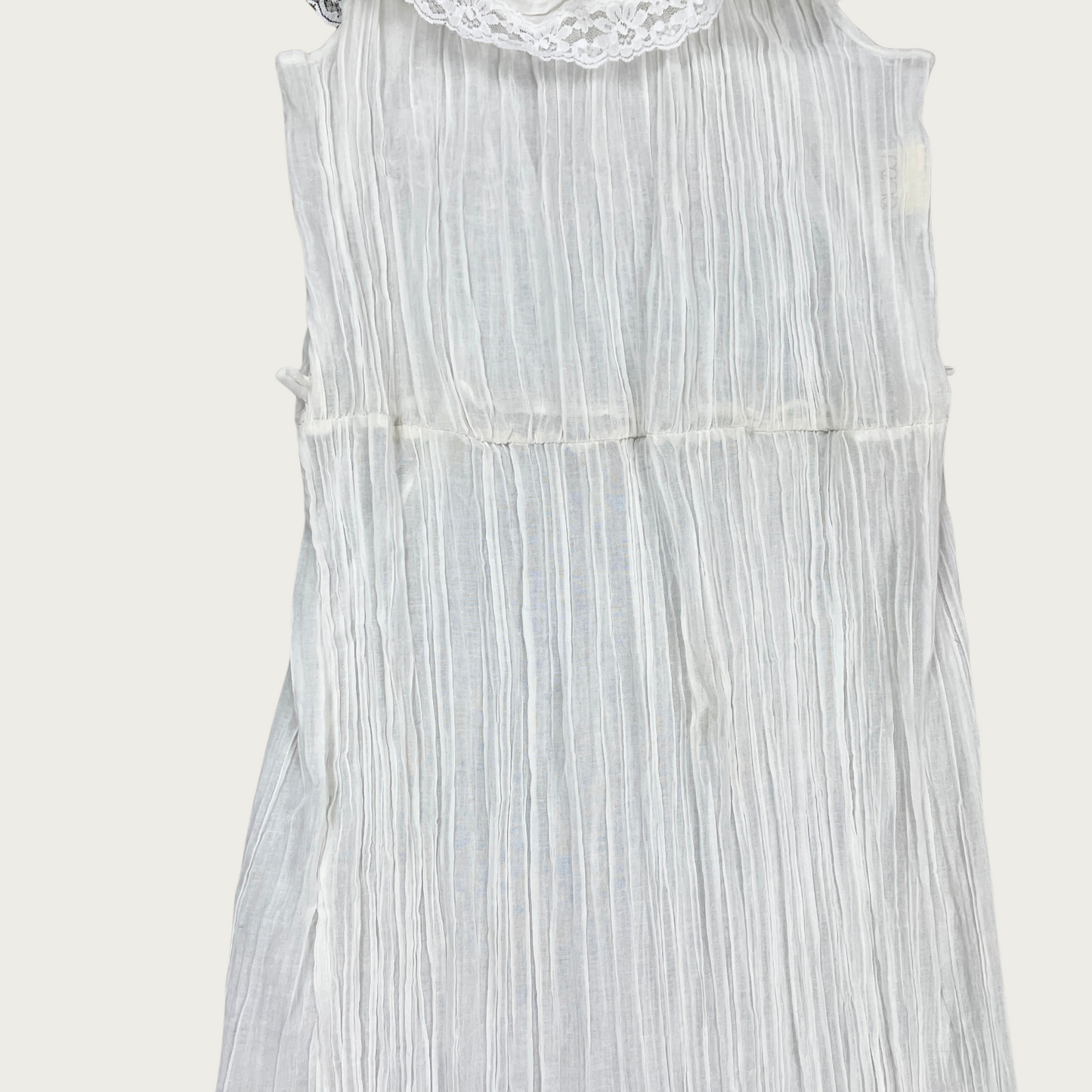 (S/M) White Sheer Gauzy Off The Shoulder Maxi Dress