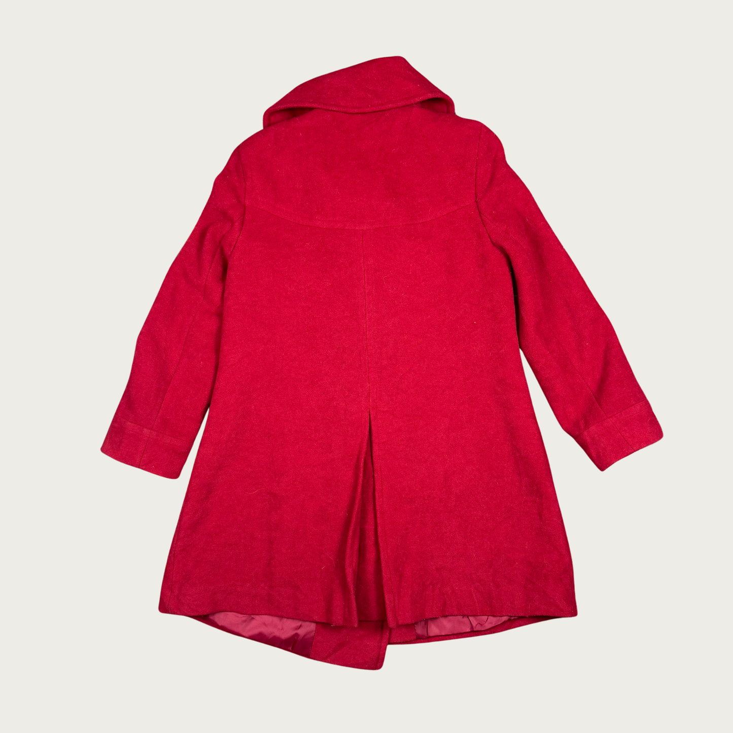 (S/M) 80s/90s Red Peacoat