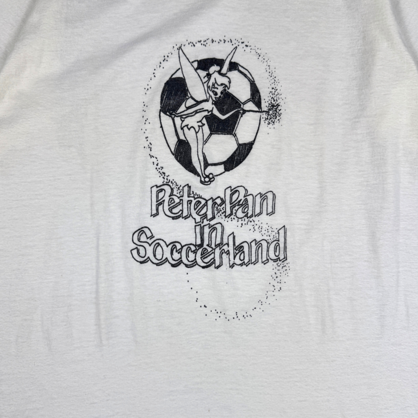 (M) 70s/80s "Peter Pan in Soccerland" Tinkerbell Tee
