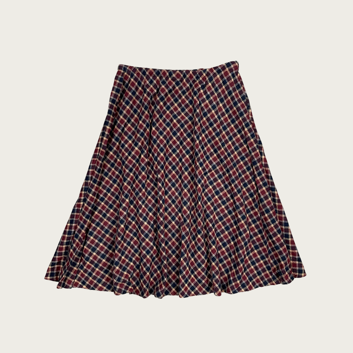 (M) Plaid Midi Skirt