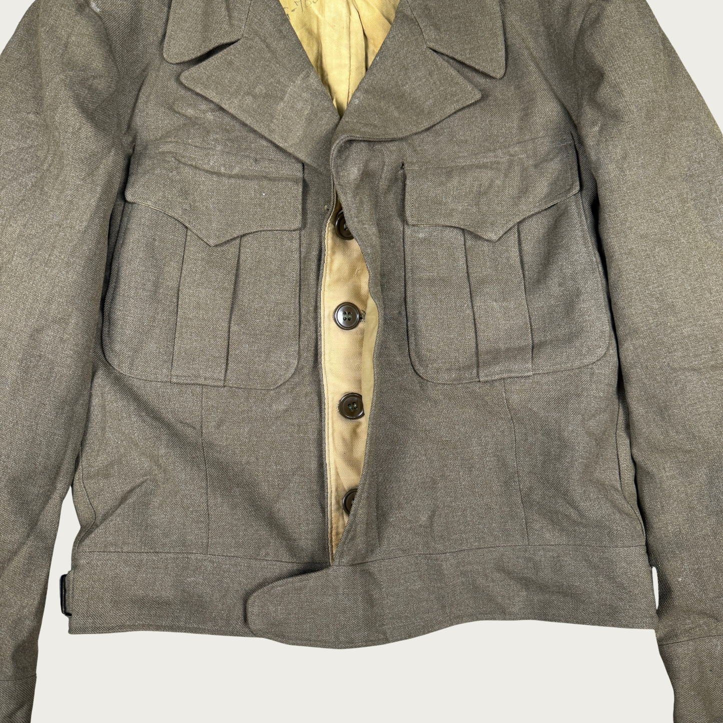 (S) 1940s WWII Wool Military Jacket