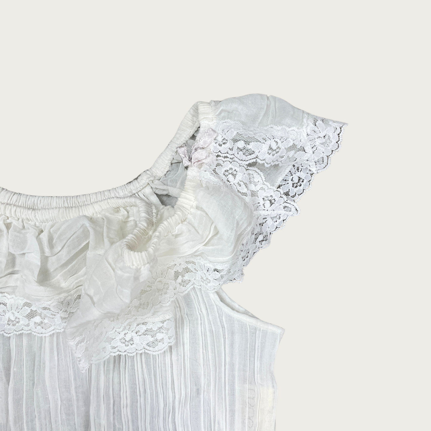 (S/M) White Sheer Gauzy Off The Shoulder Maxi Dress